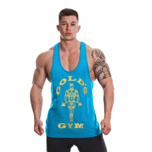 Golds Gym Muscle Joe Premium Stringer - Turquoise/Yellow