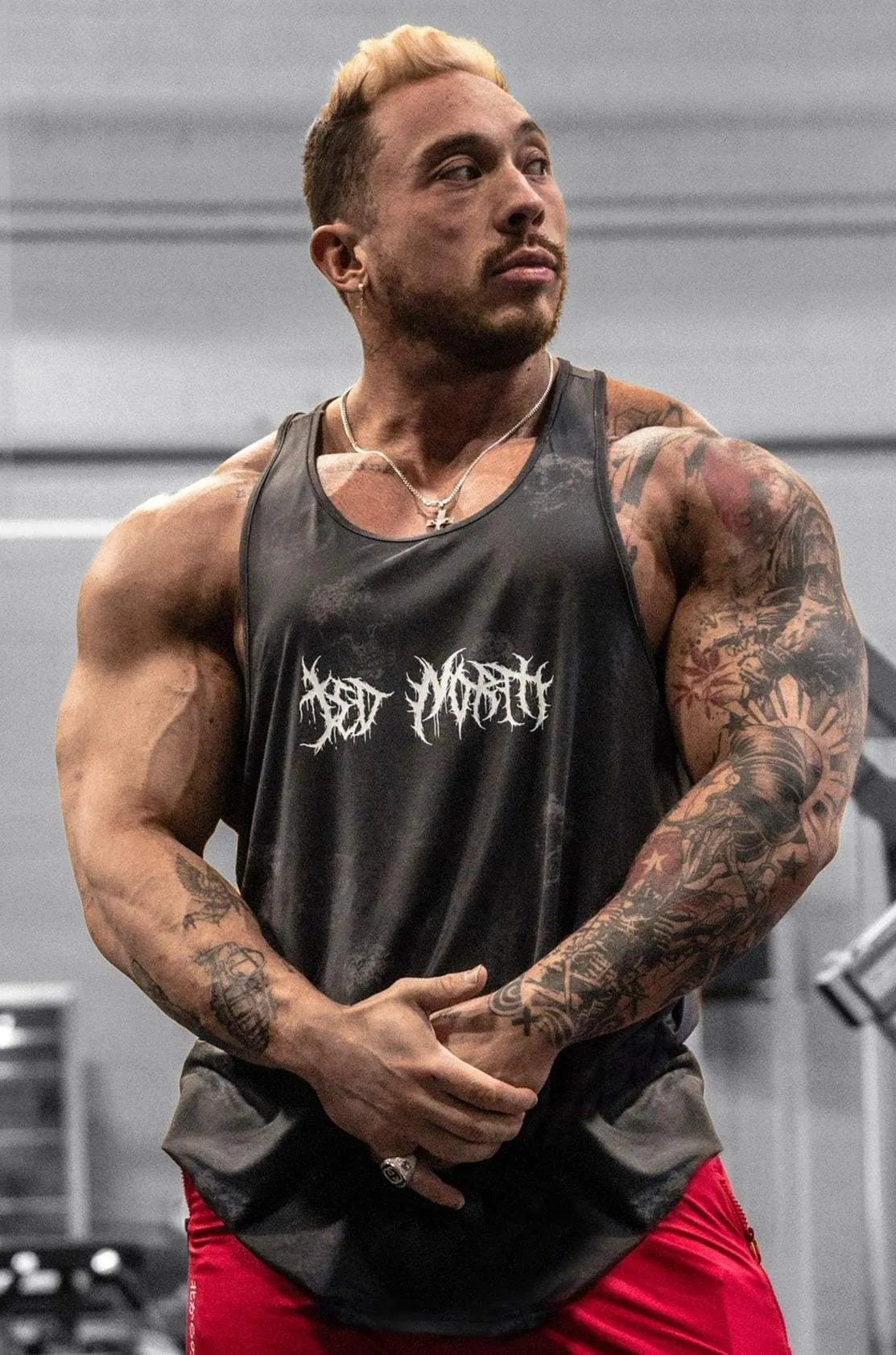 Graphic Muscle Stringer - Skulls & Roses