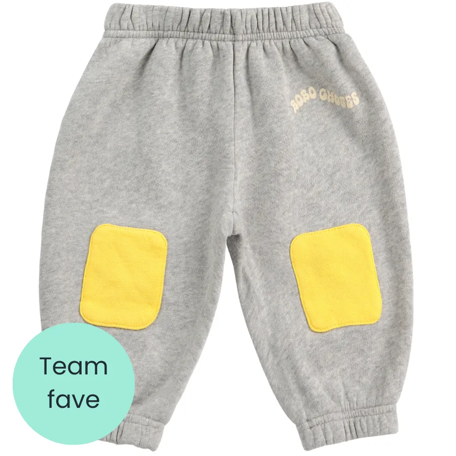Grey Knee Patch Joggers