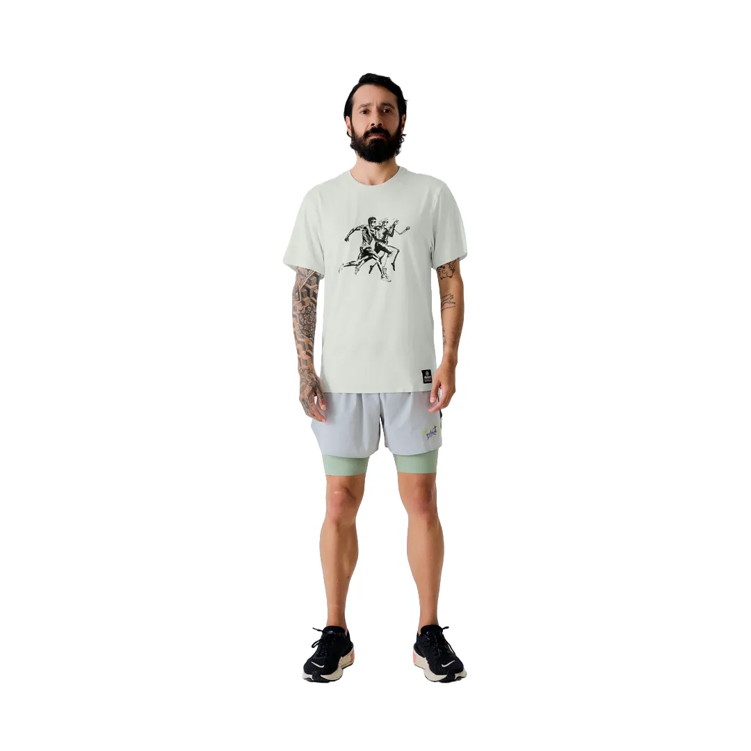 Grey Long Run shorts