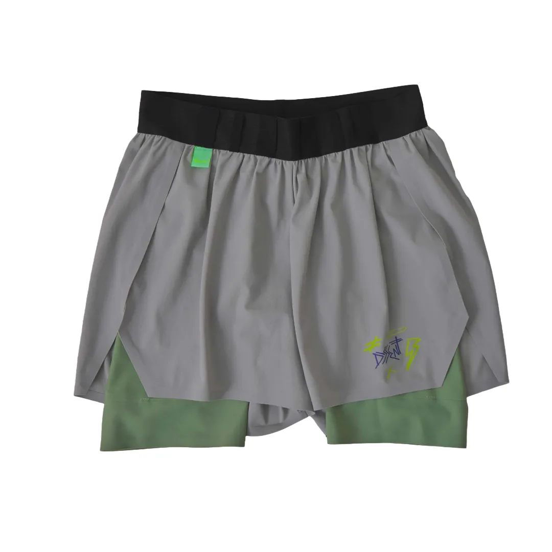 Grey Long Run shorts