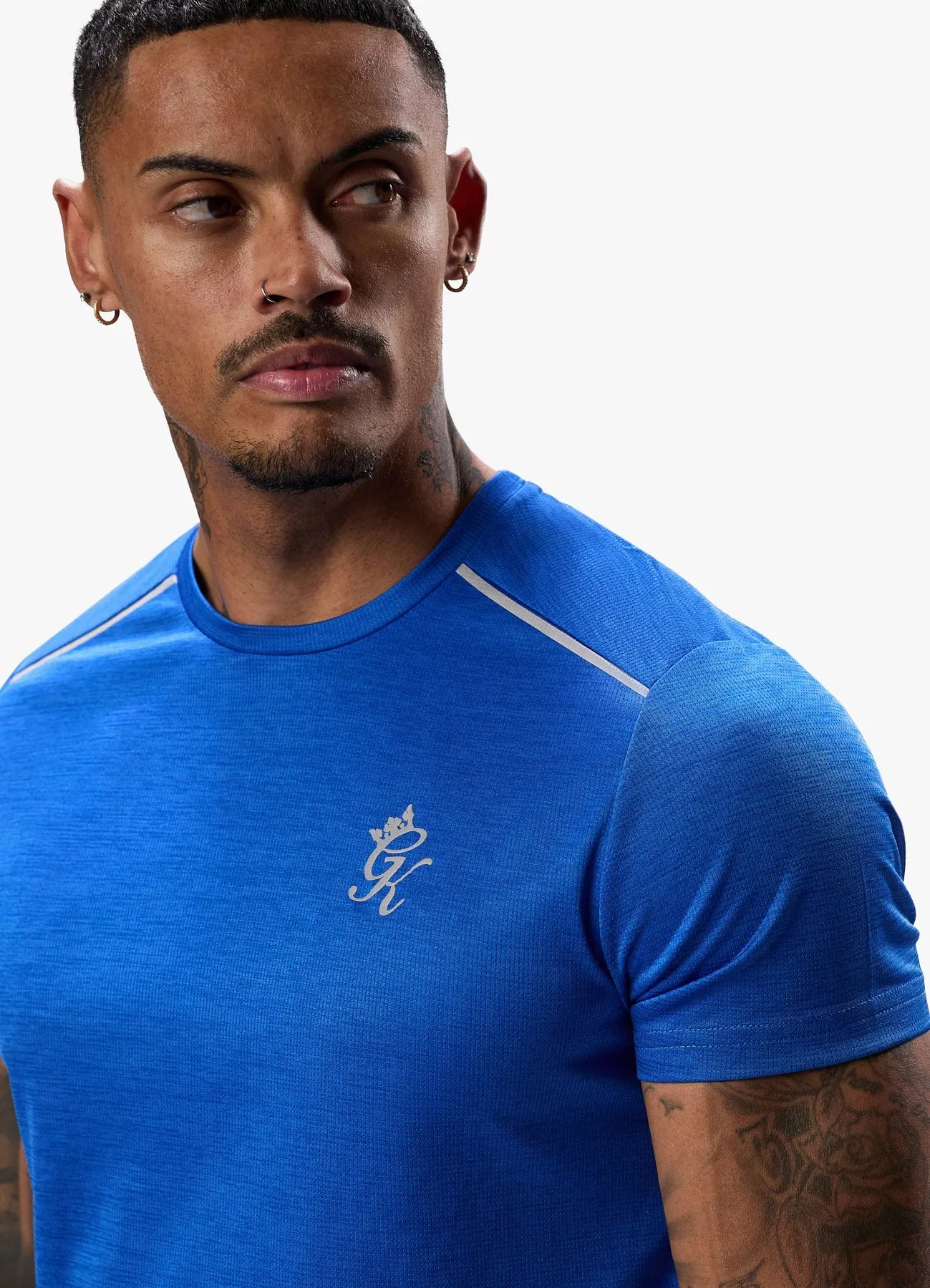 Gym King Flex T-shirt Sonic Blue Marl