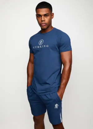 Gym King Sport Pro Logo T-Shirt Moonlight Blue