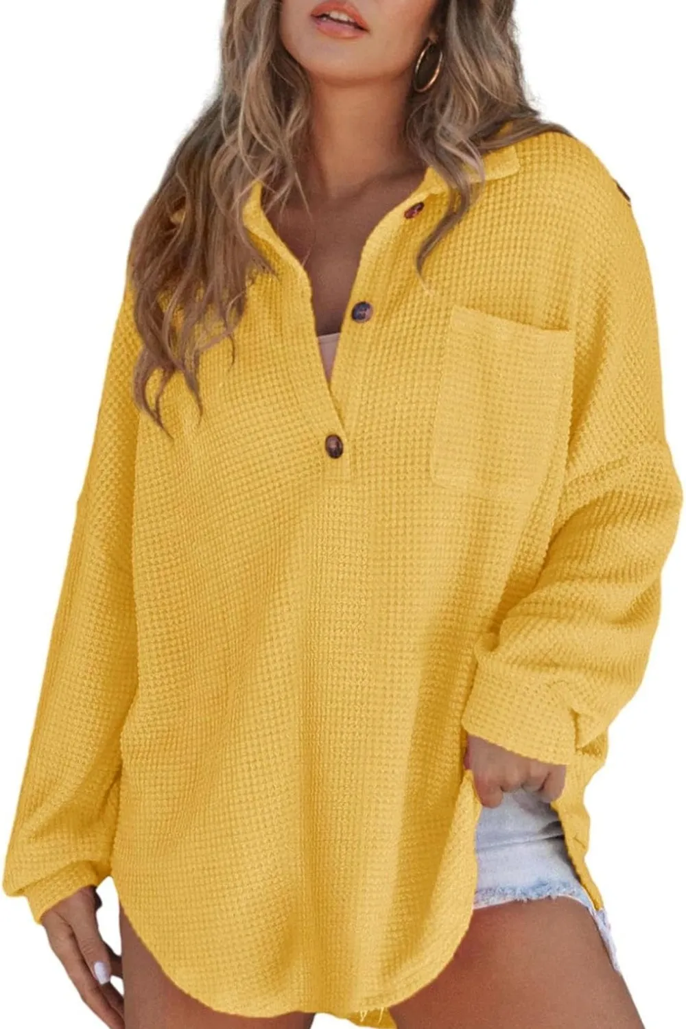 Half Button Long Sleeve Sweatshirt (6 Colors)