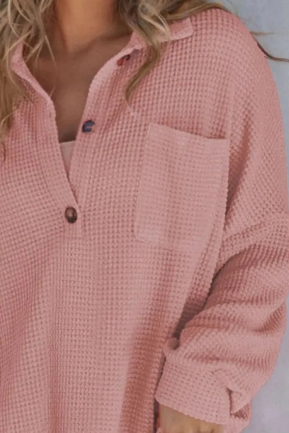 Half Button Long Sleeve Sweatshirt (6 Colors)