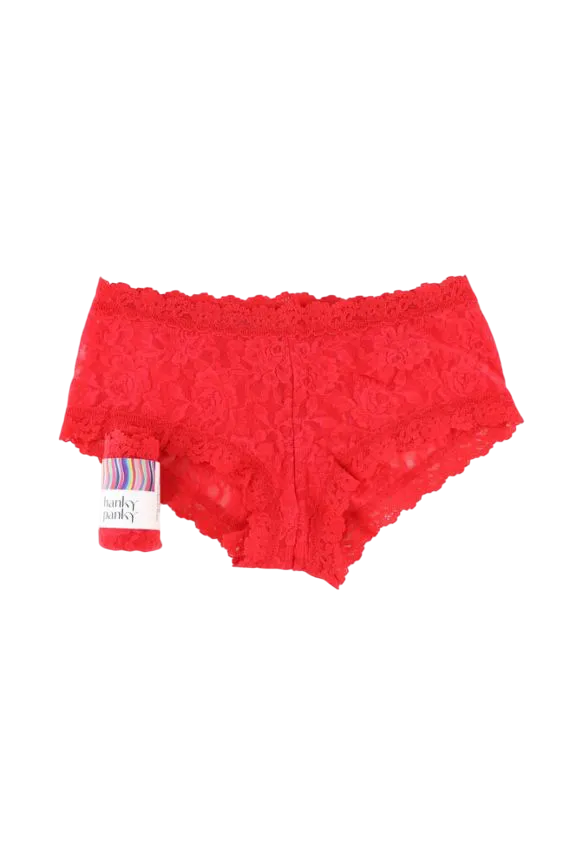 Hanky Panky Red Lace Boyshort “No VPL” Knickers UK XS