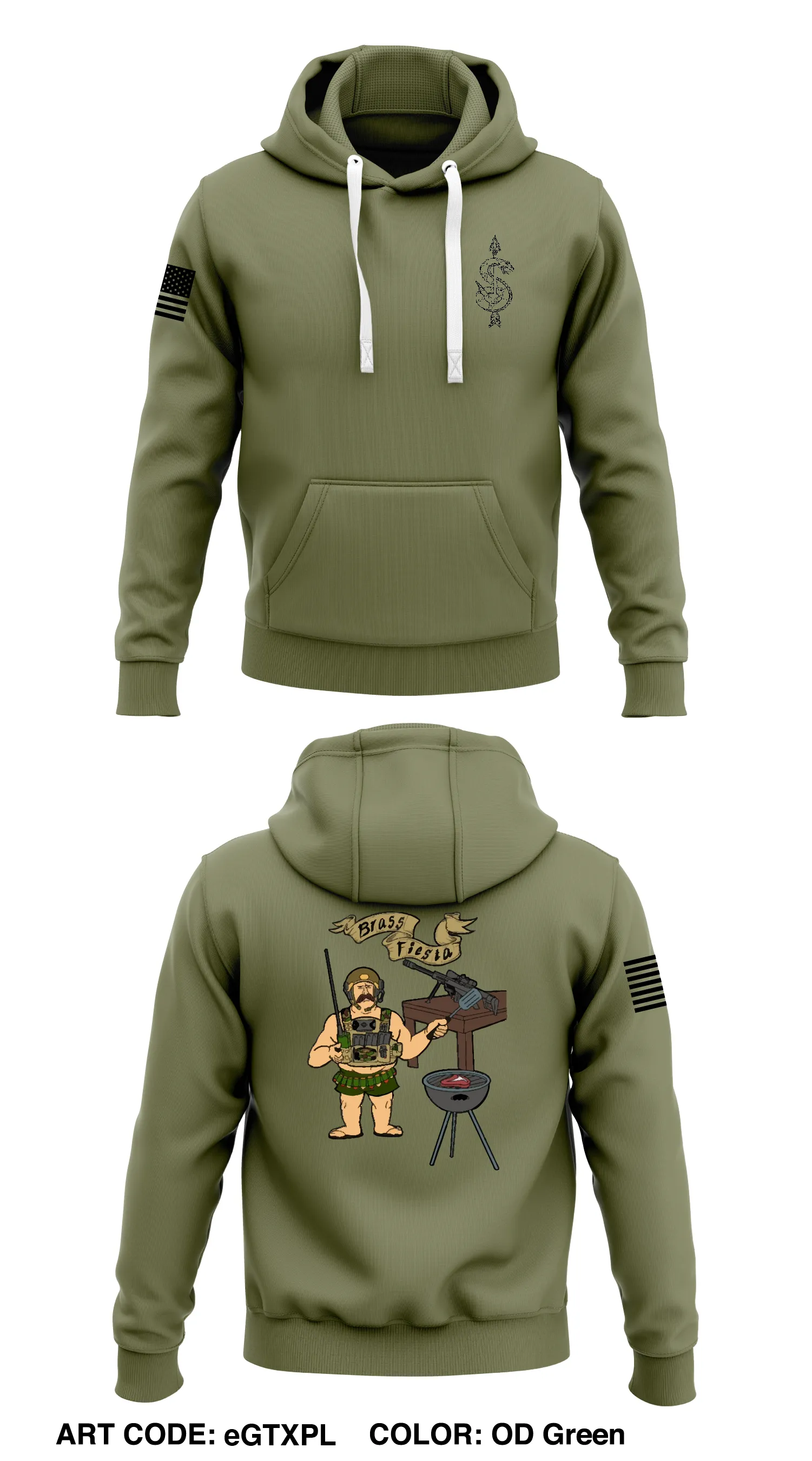 HHC  1/121 in/ 48th bgde  Store 1  Core Men's Hooded Performance Sweatshirt - eGTXPL