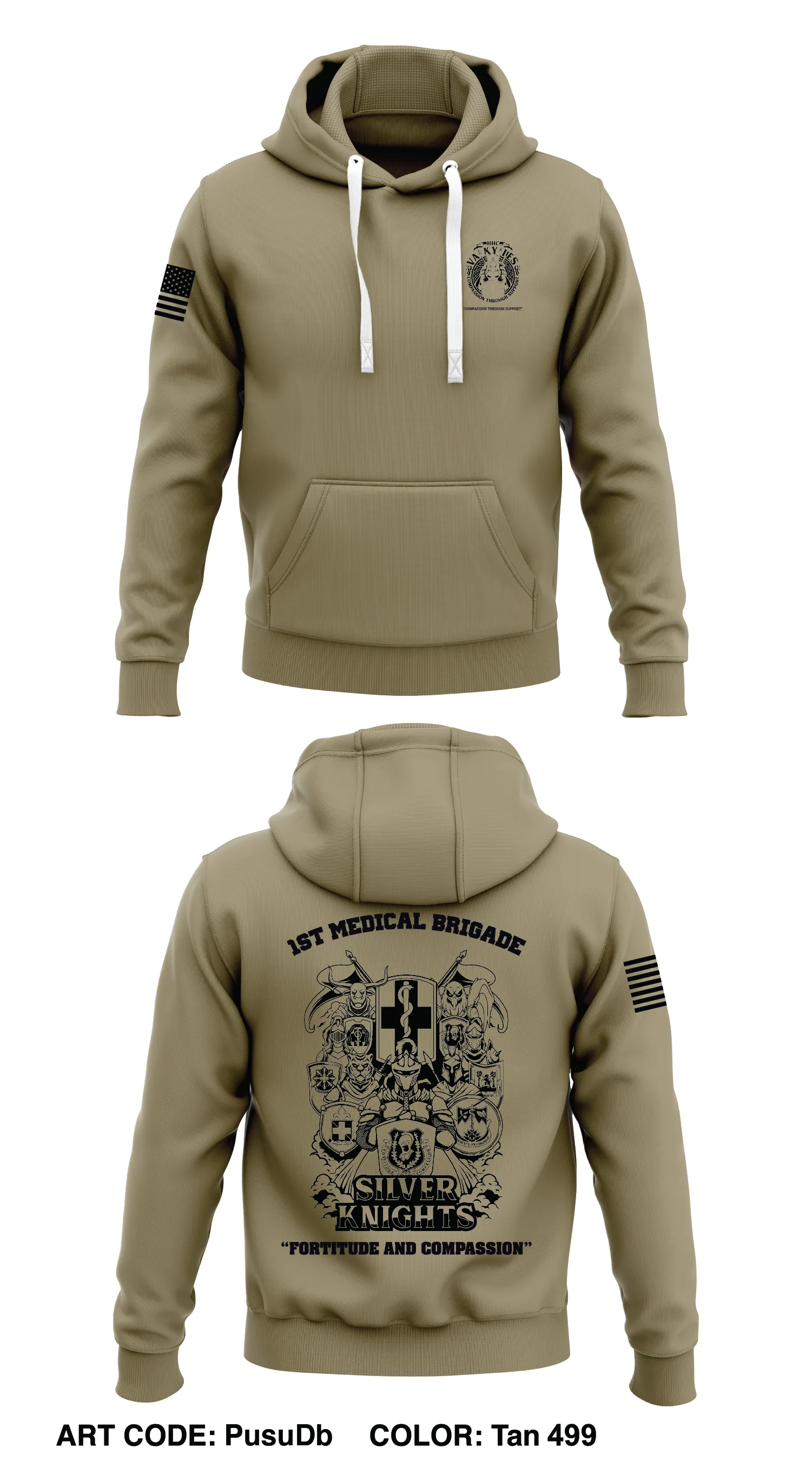 HHC, 1st Medical Brigade Store 1  Core Men's Hooded Performance Sweatshirt - PusuDb