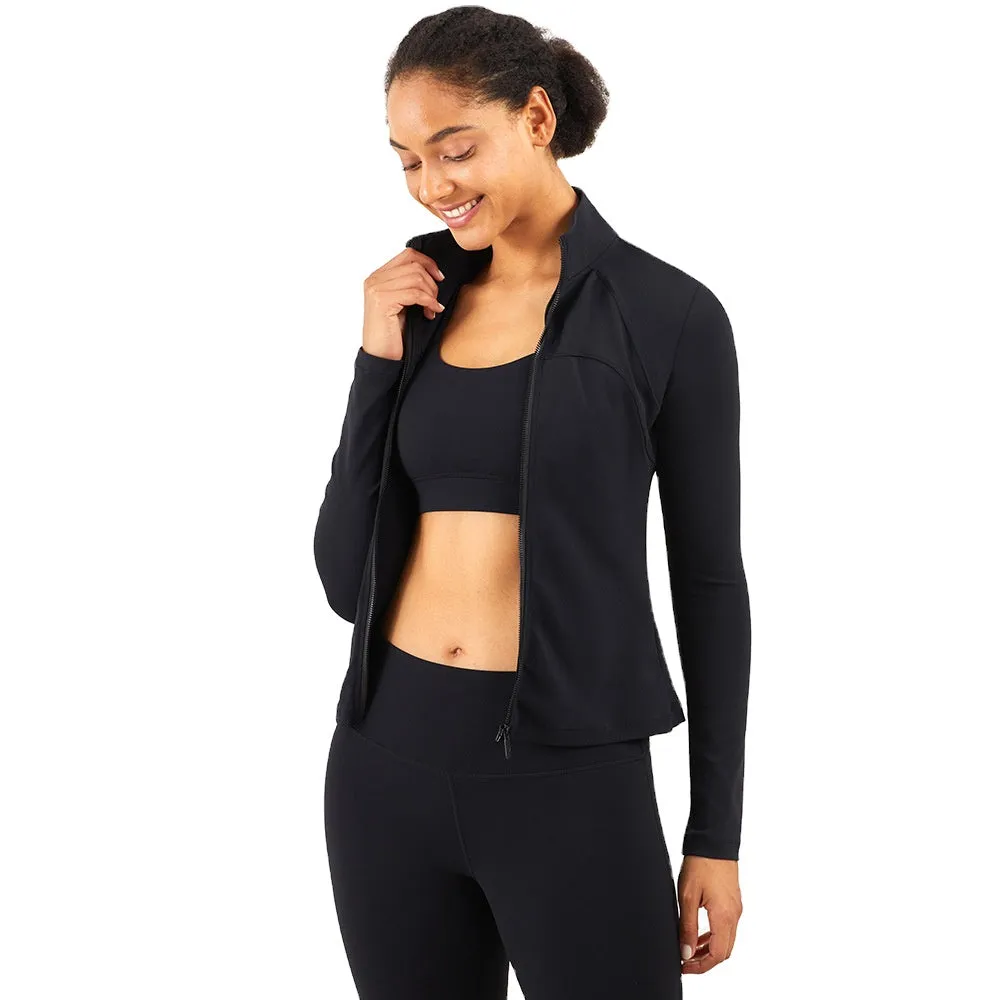 High quality ladies workout  long sleeve zipper skinny slimming sports Yoga wear Jacket