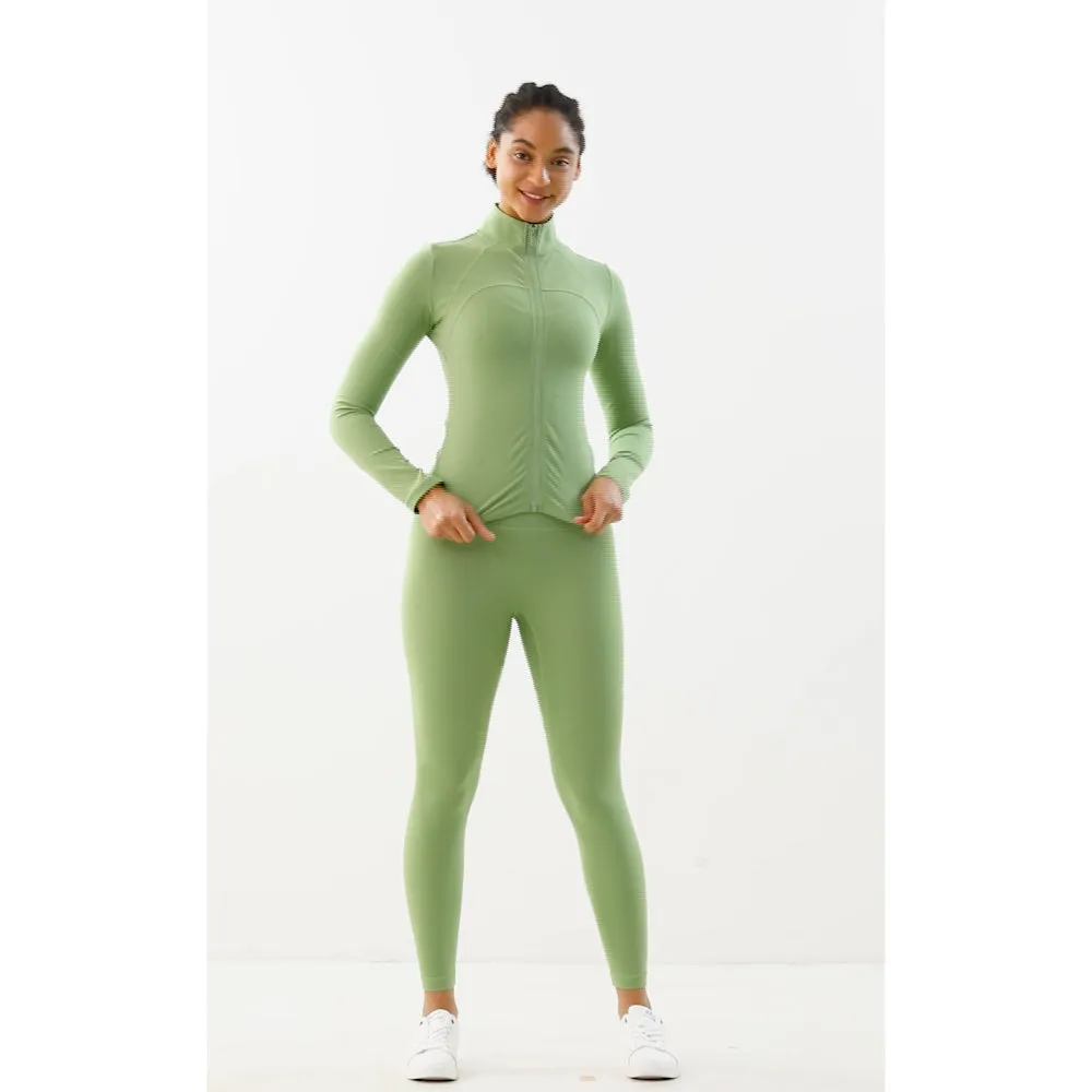 High Quality Sports Yoga Jacket Fashion Pink Breathable Sport Women Jacket Long Sleeved Sport Coat