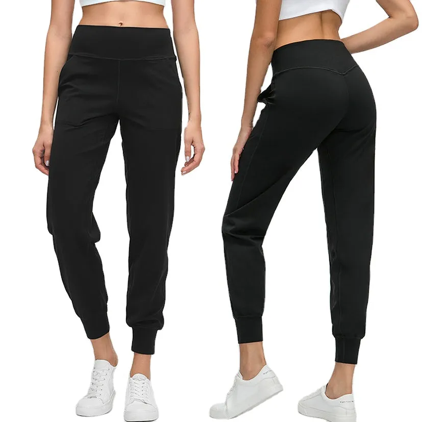 High Waist Stretch Fitted Yoga Compression Gym Pants With Pocket