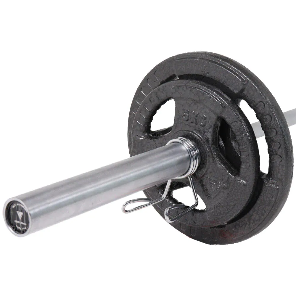 Hit Fitness 50kg Core Weight Set | Cast Iron Discs and Barbell