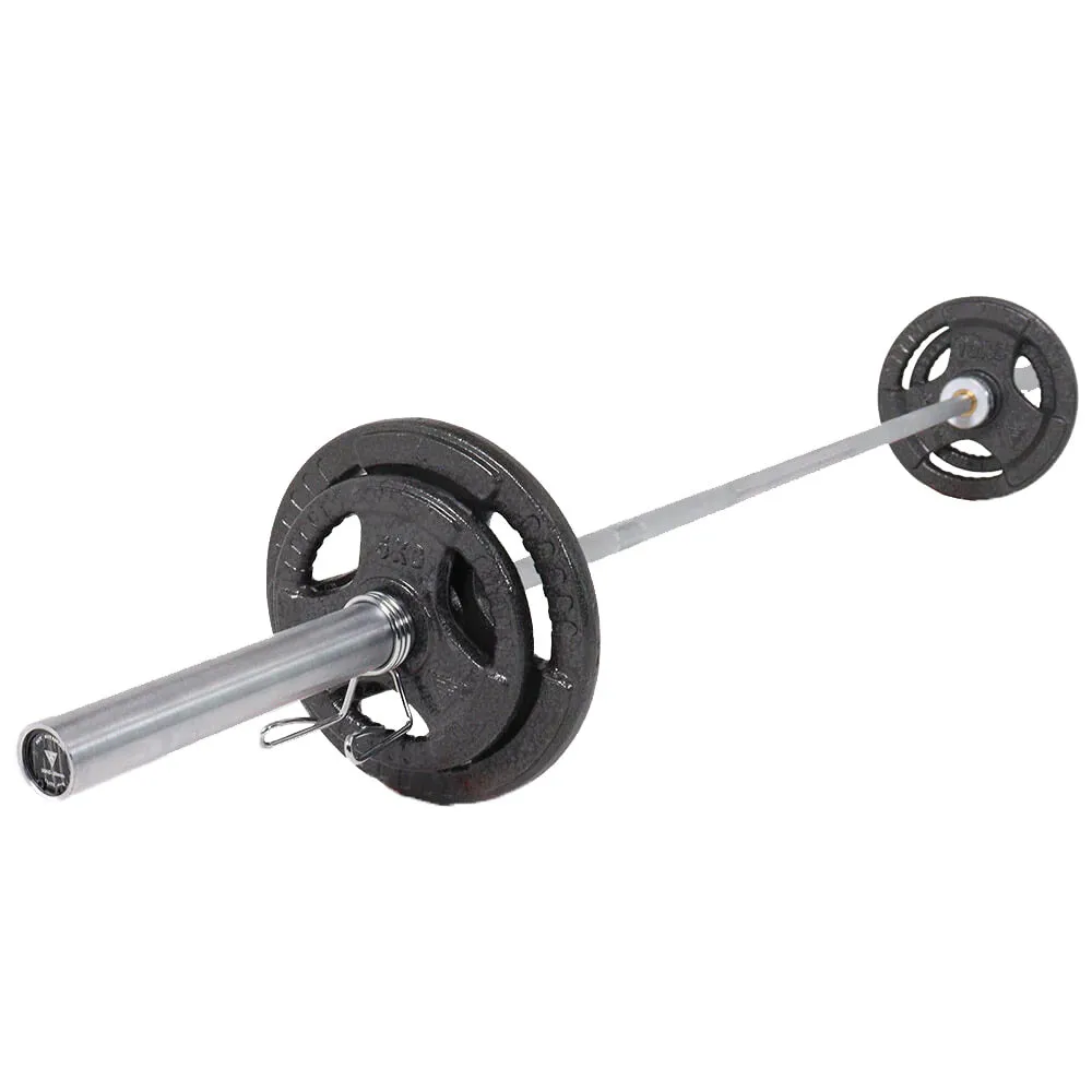 Hit Fitness 50kg Core Weight Set | Cast Iron Discs and Barbell