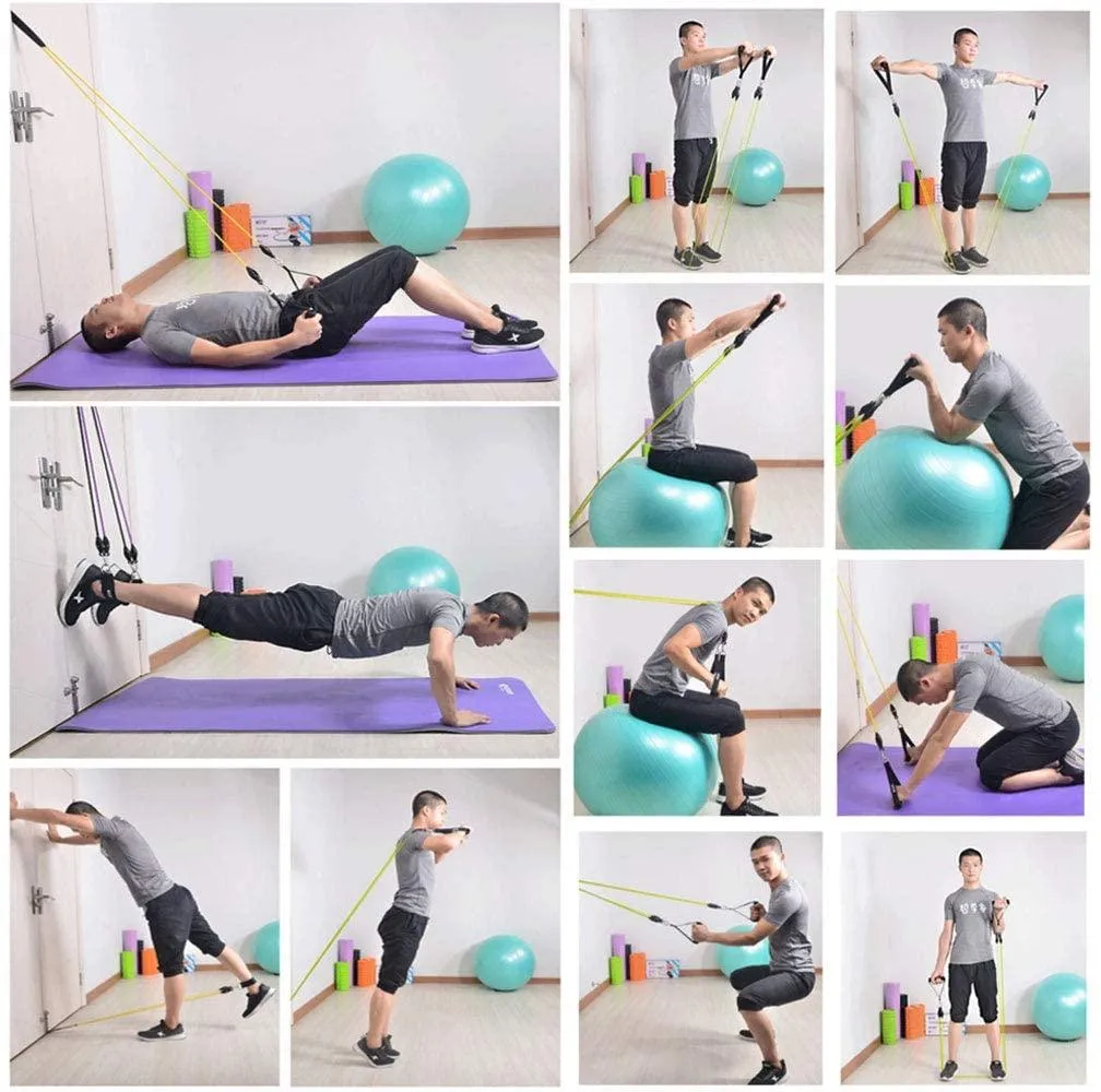 Homlly Fitness Resistance Band Home Kit (150LBS)