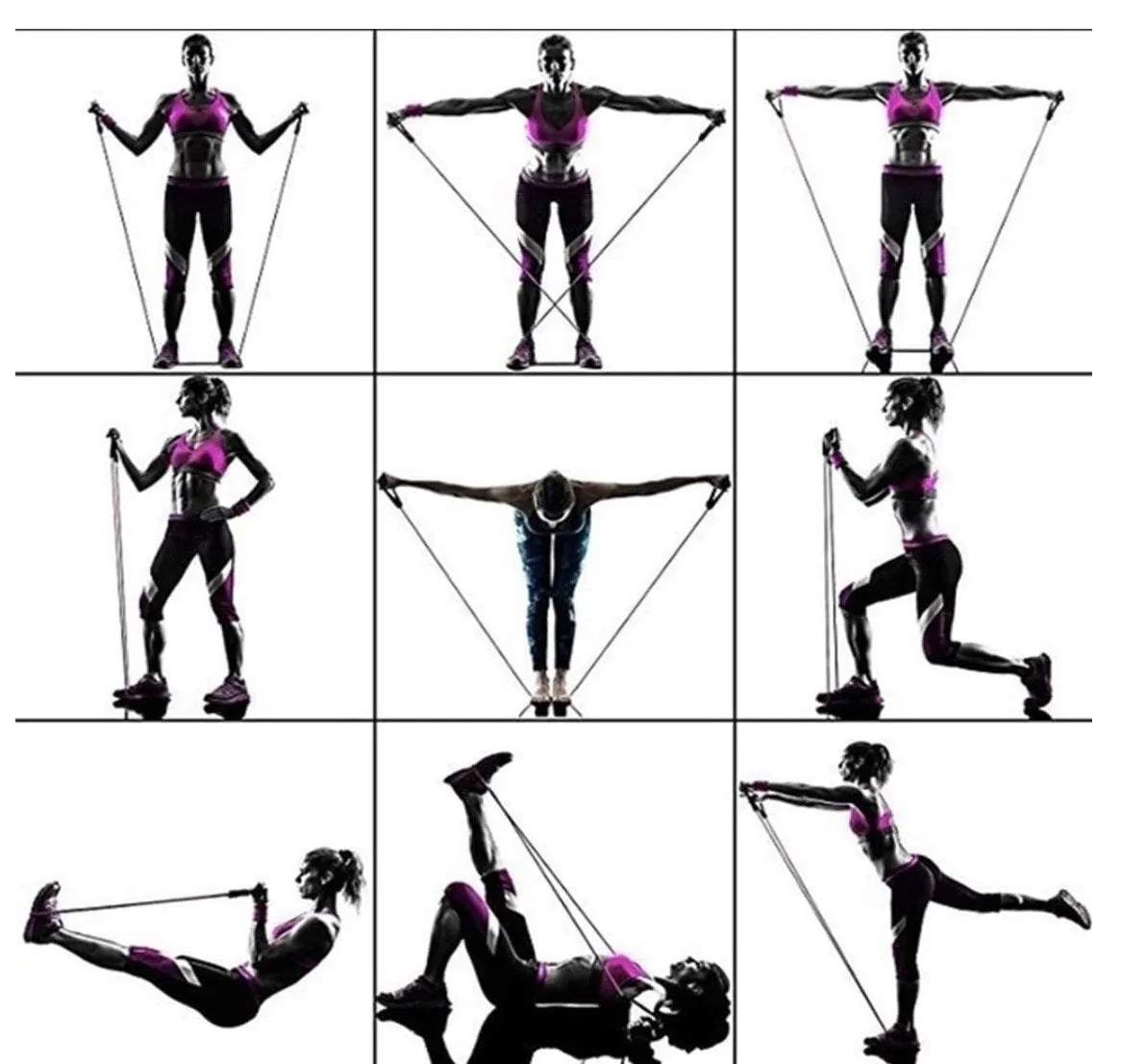 Homlly Fitness Resistance Band Home Kit (150LBS)
