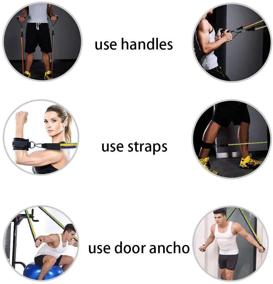 Homlly Fitness Resistance Band Home Kit (150LBS)