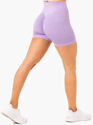 Honeycomb Scrunch Seamless Shorts - Lavender
