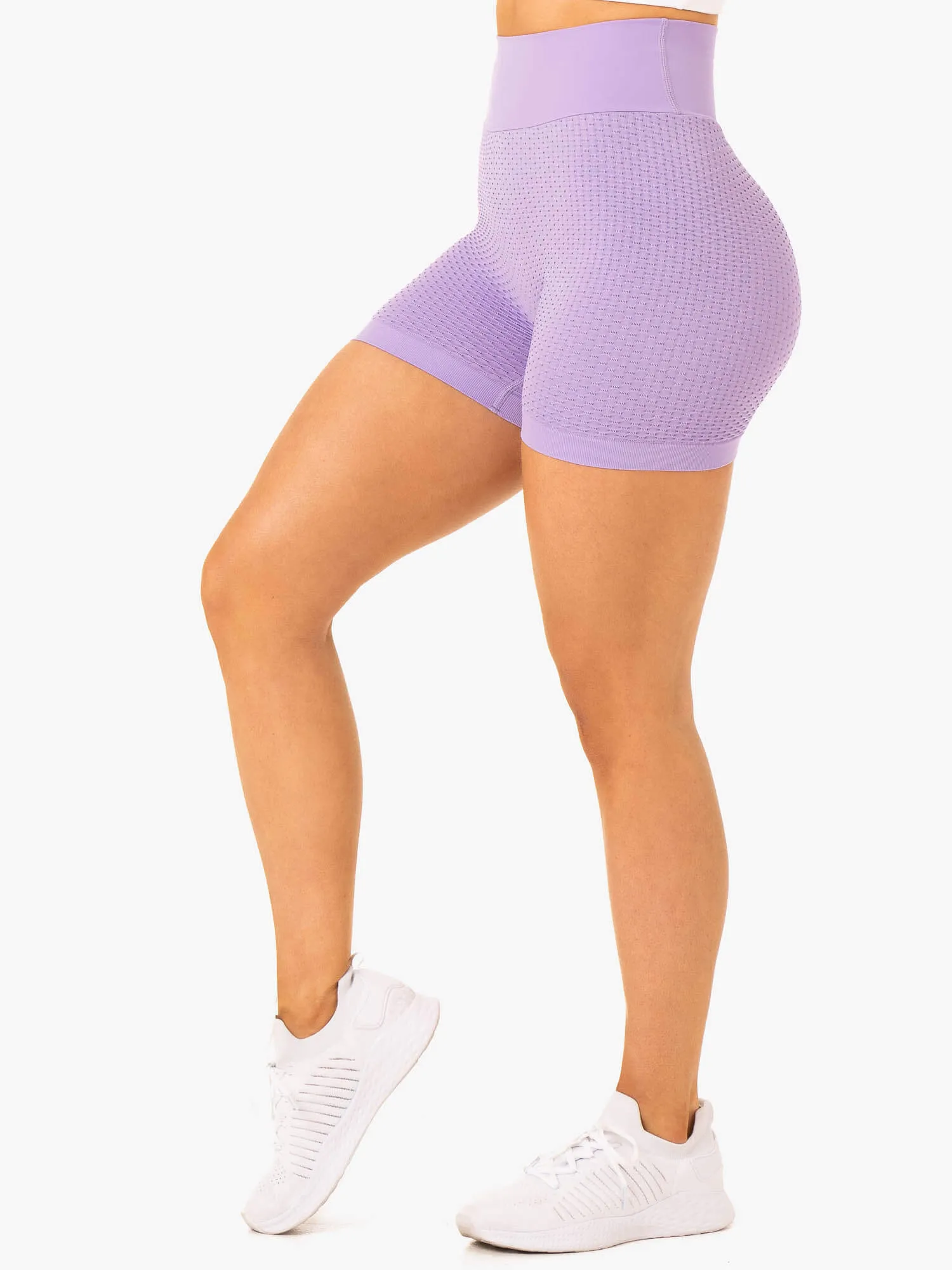 Honeycomb Scrunch Seamless Shorts - Lavender