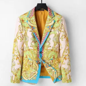 Imported Baroque Single-Breasted Blazer