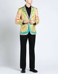 Imported Baroque Single-Breasted Blazer