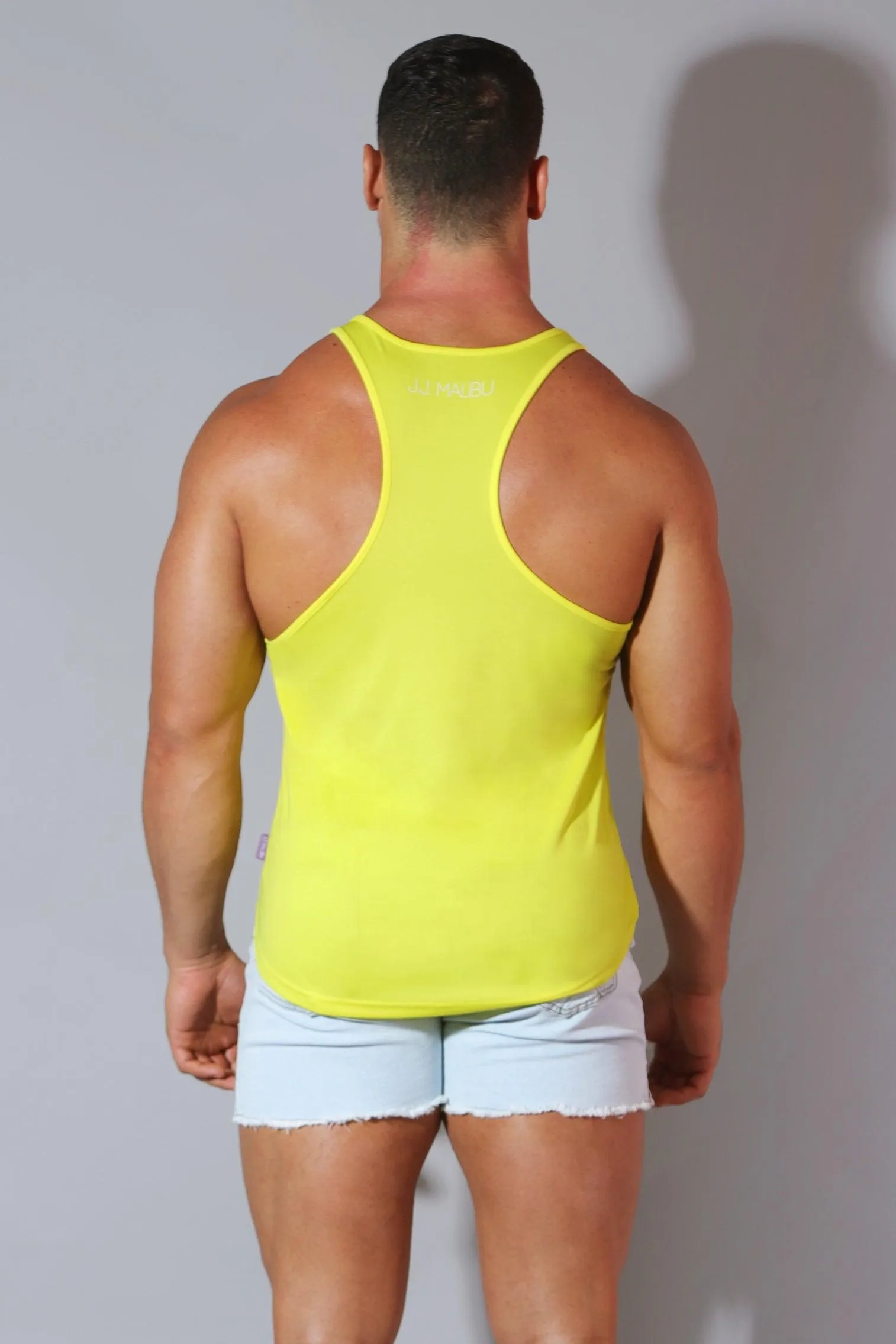 JJ Cool-Dry Gym Stringer - Lemon Yellow