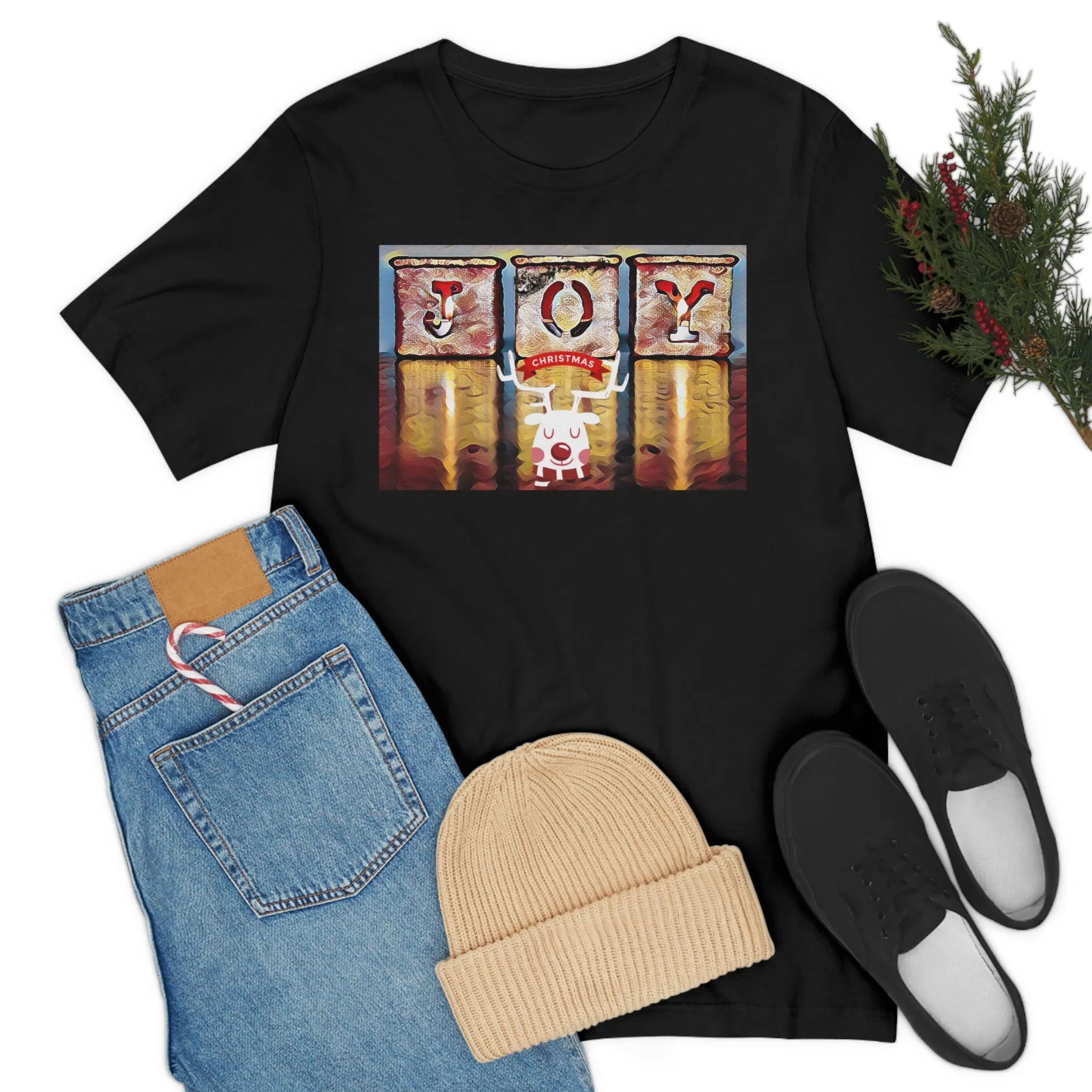 Joy & Merry Christmas Short Sleeve Tee