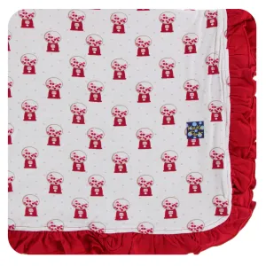KicKee Pants Natural Gumball Machine Ruffle Toddler Blanket