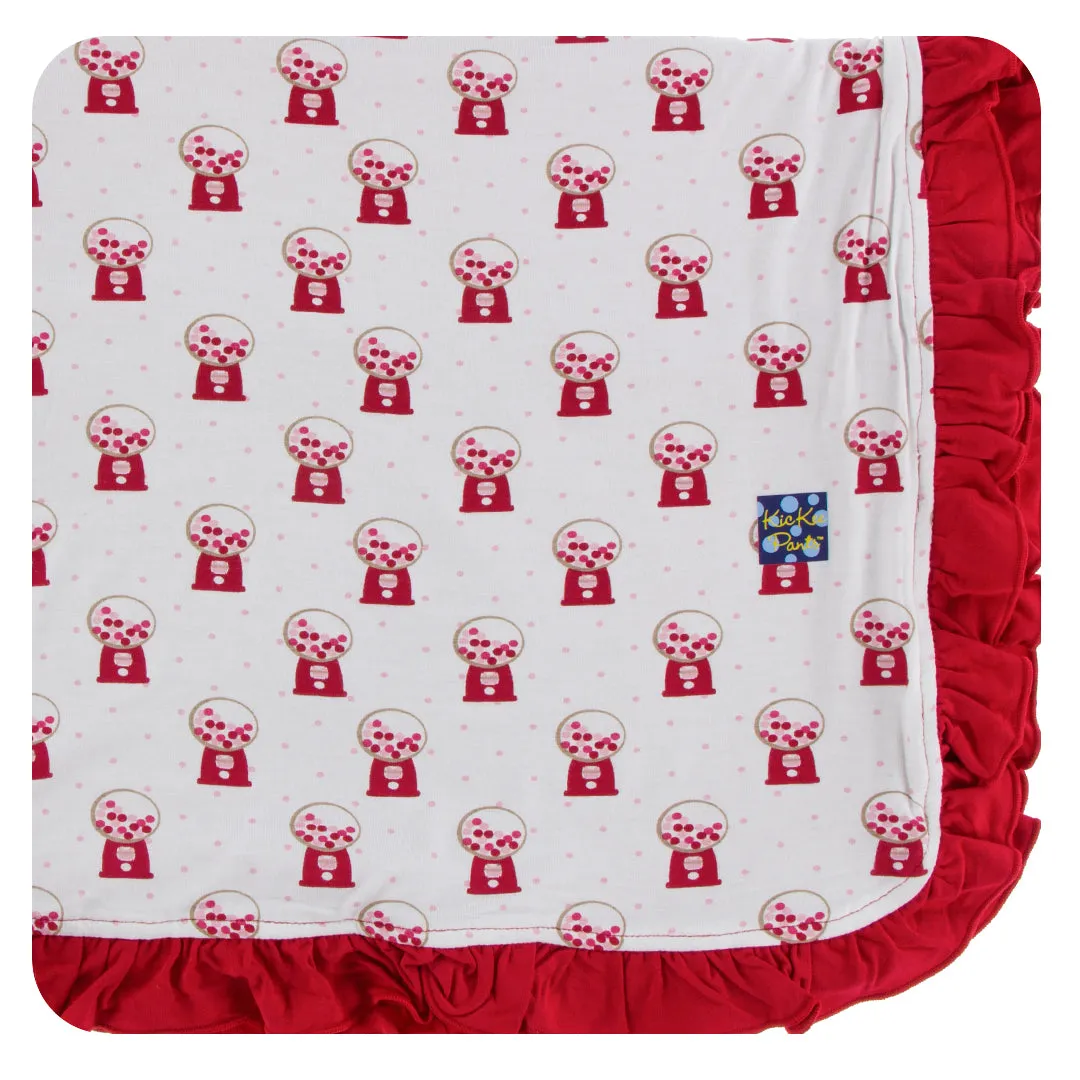 KicKee Pants Natural Gumball Machine Ruffle Toddler Blanket