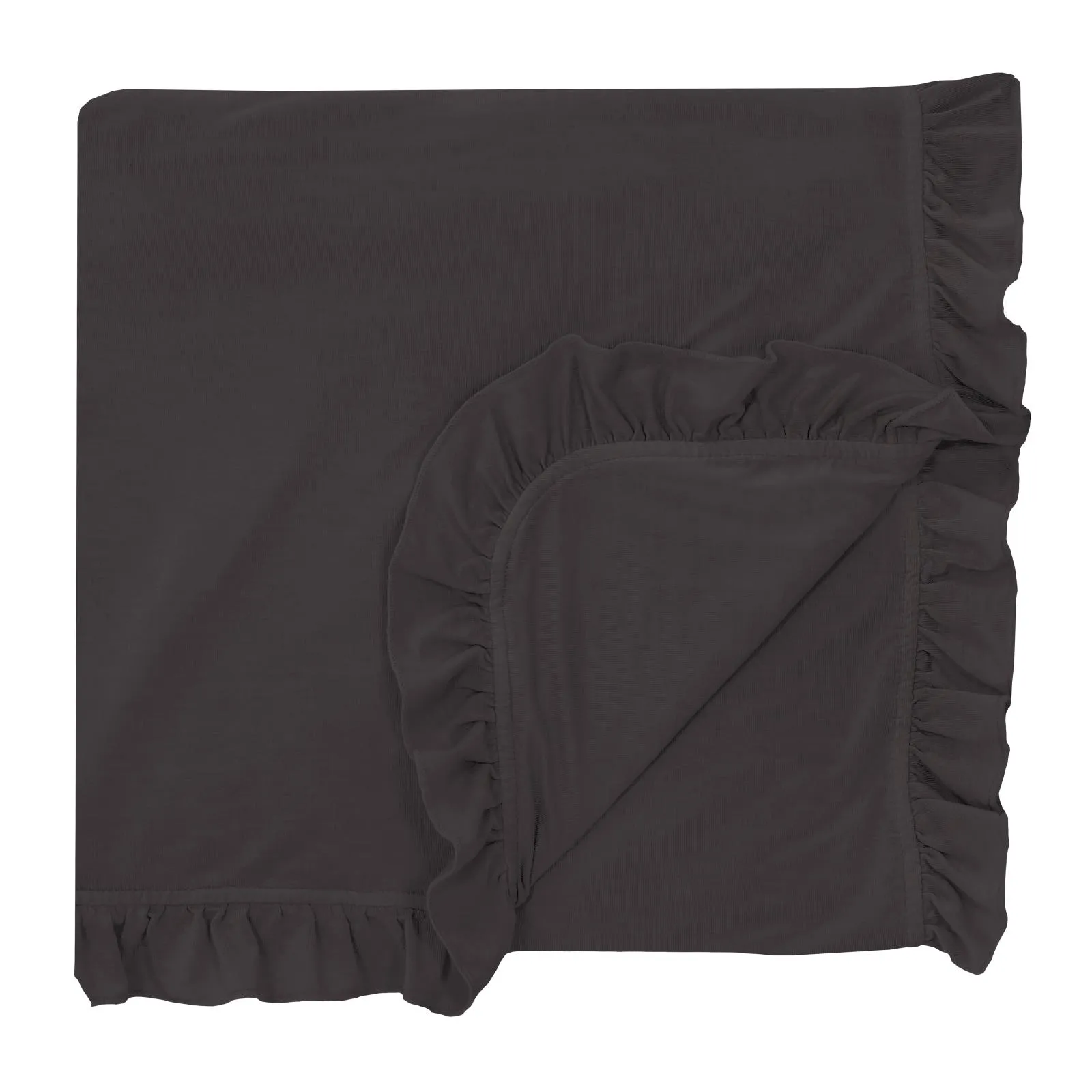 KicKee Pants Solid Midnight Ruffle Toddler Blanket