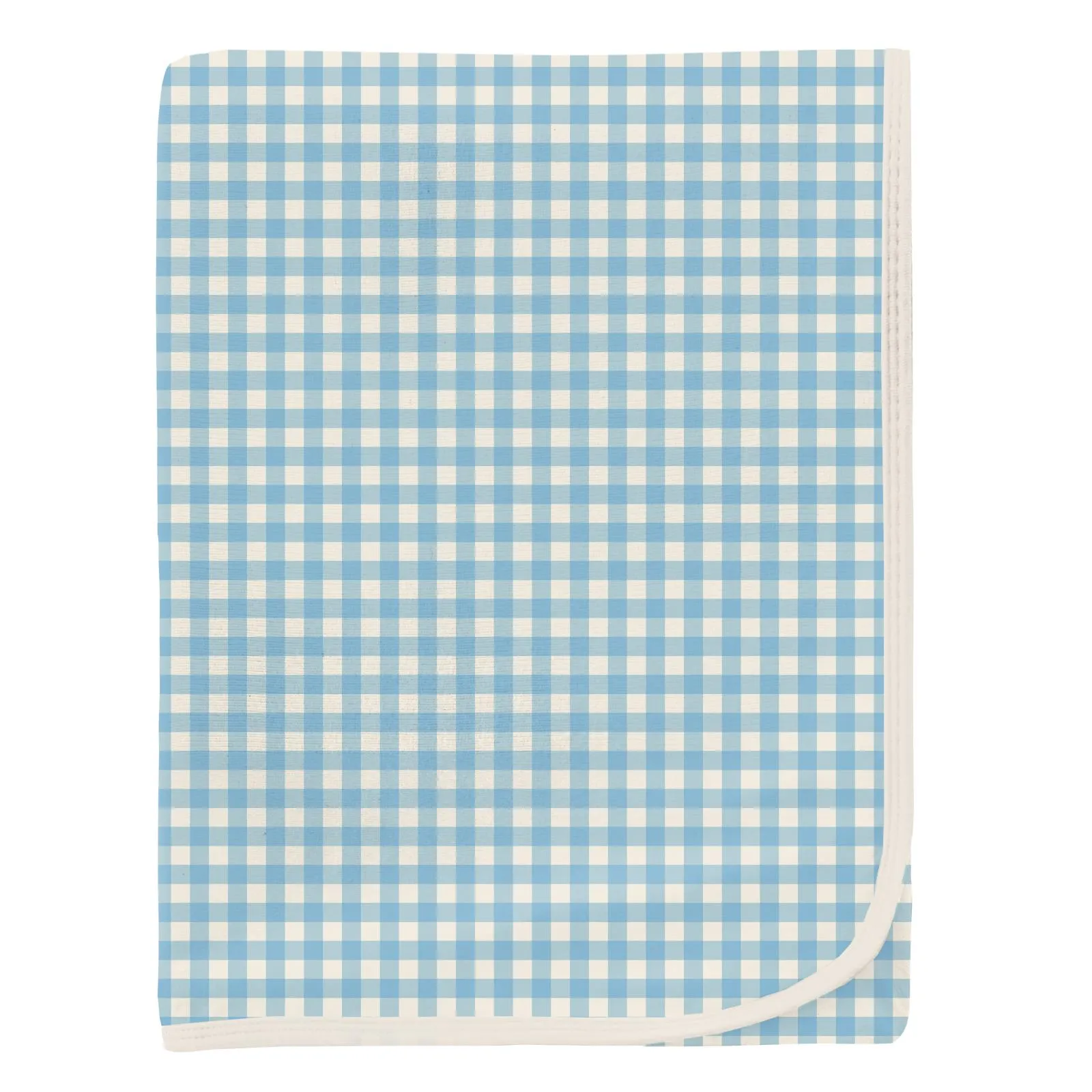 Kickee Pants Swaddling Blanket- Seaside Blue Gingham