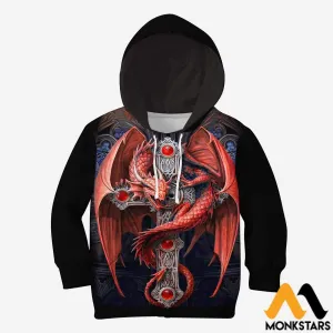 Kid 3D Red Dragon Shirts And Shorts Tshirt Sweatshirt T shirt