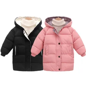 Kids Down Long Outerwear Winter Autumn Teen Cotton Clothes