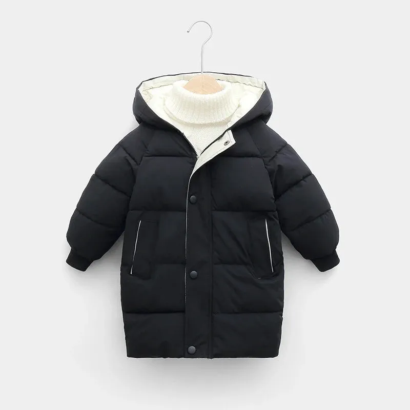 Kids Down Long Outerwear Winter Autumn Teen Cotton Clothes