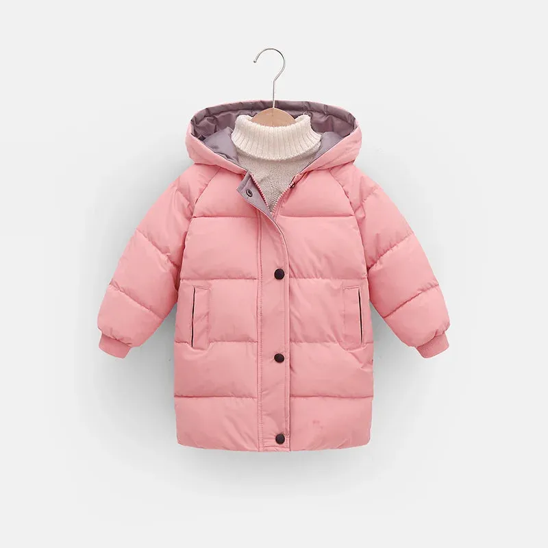 Kids Down Long Outerwear Winter Autumn Teen Cotton Clothes