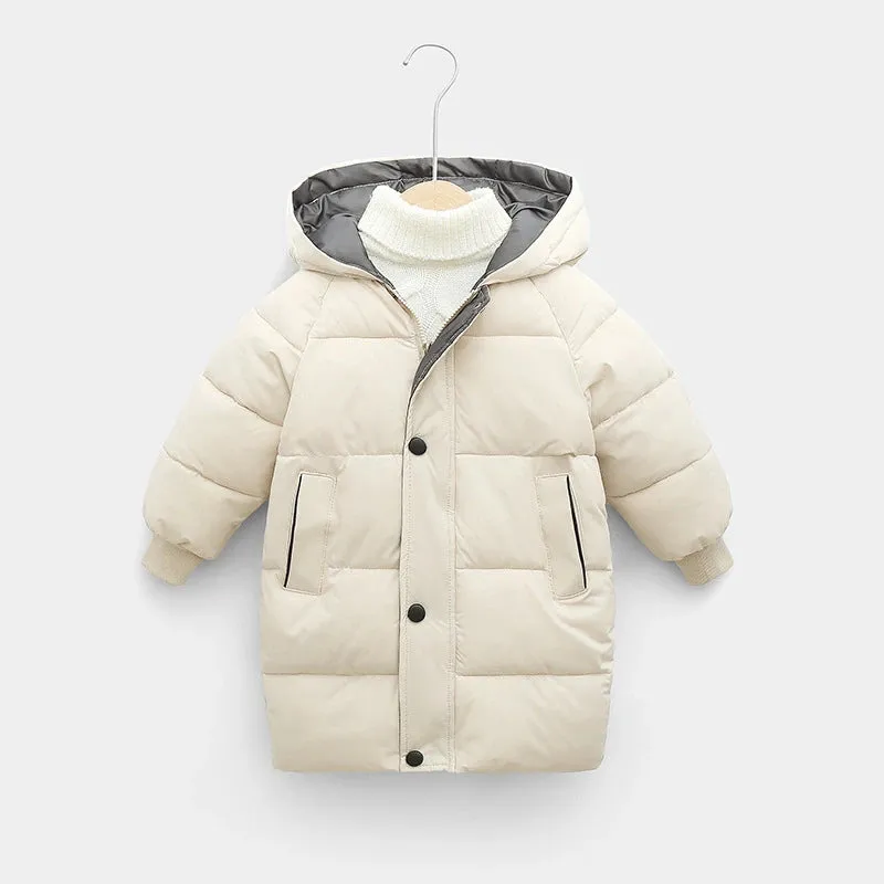 Kids Down Long Outerwear Winter Autumn Teen Cotton Clothes