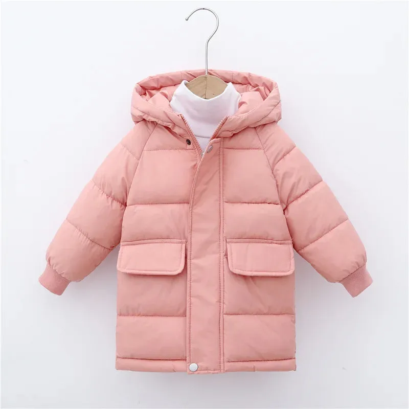 Kids Down Long Outerwear Winter Autumn Teen Cotton Clothes
