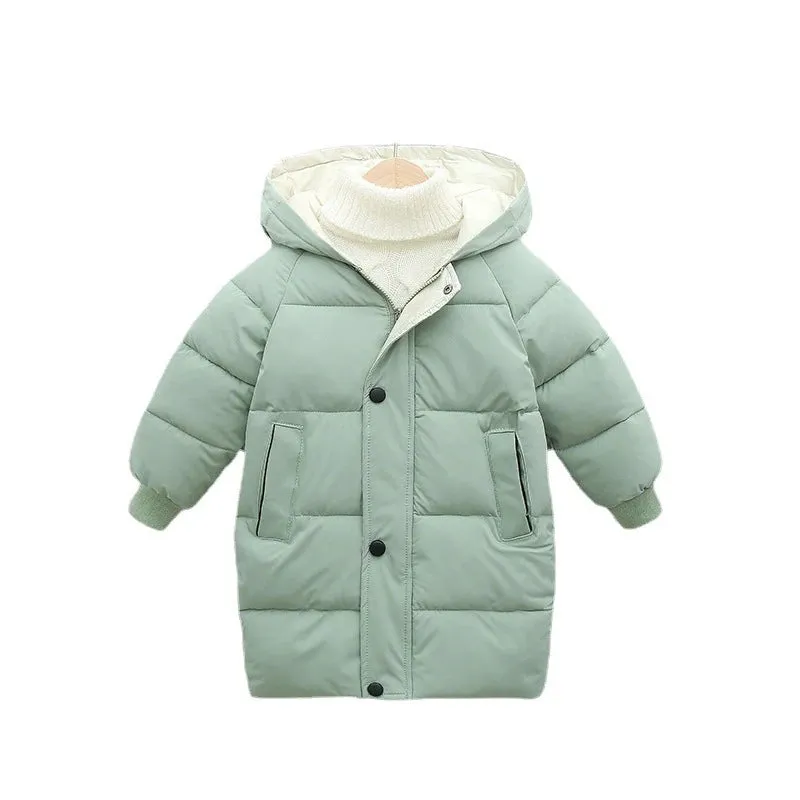 Kids Down Long Outerwear Winter Autumn Teen Cotton Clothes