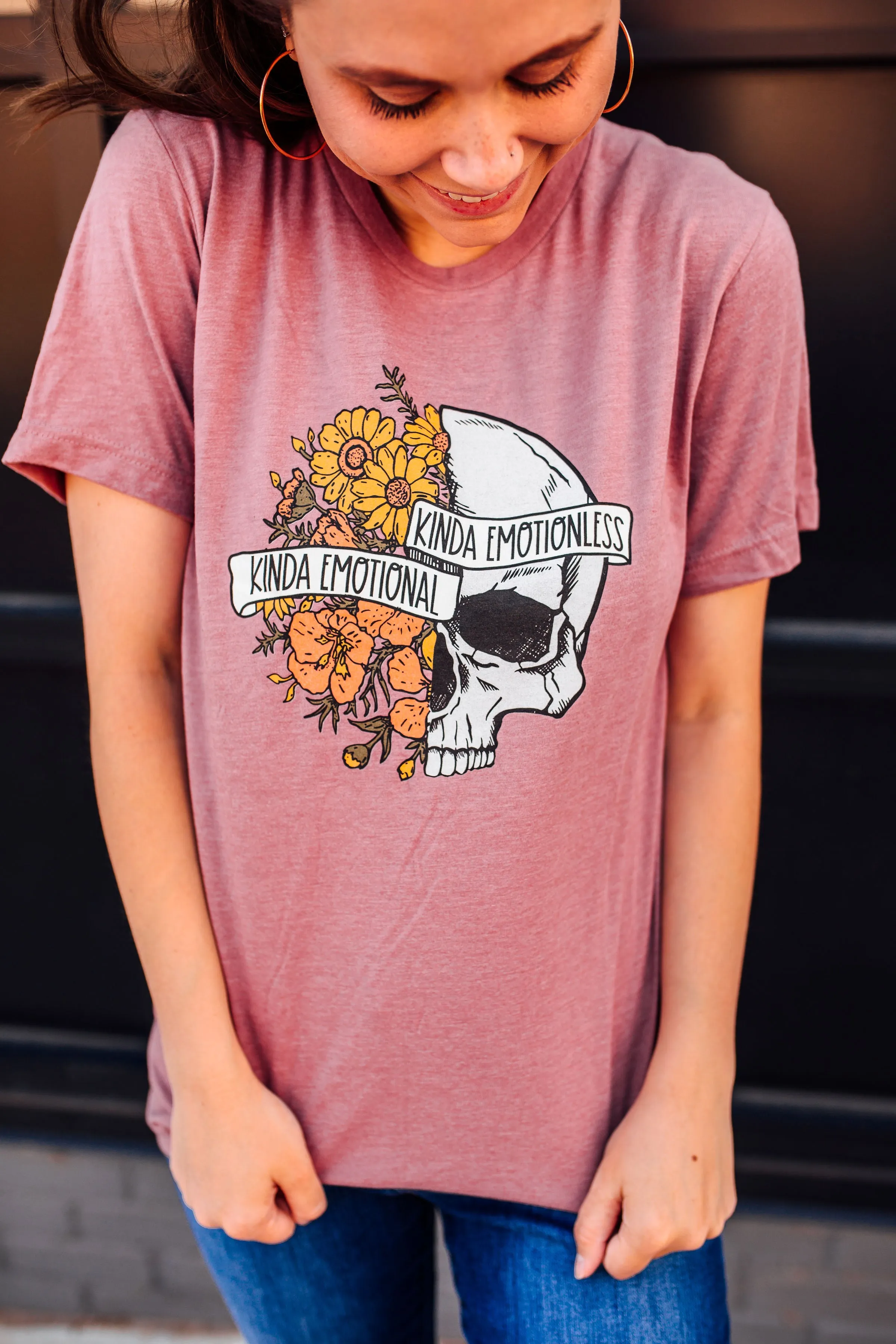 Kinda Emotional Kinda Emotionless © Unisex Top (Heather Mauve)