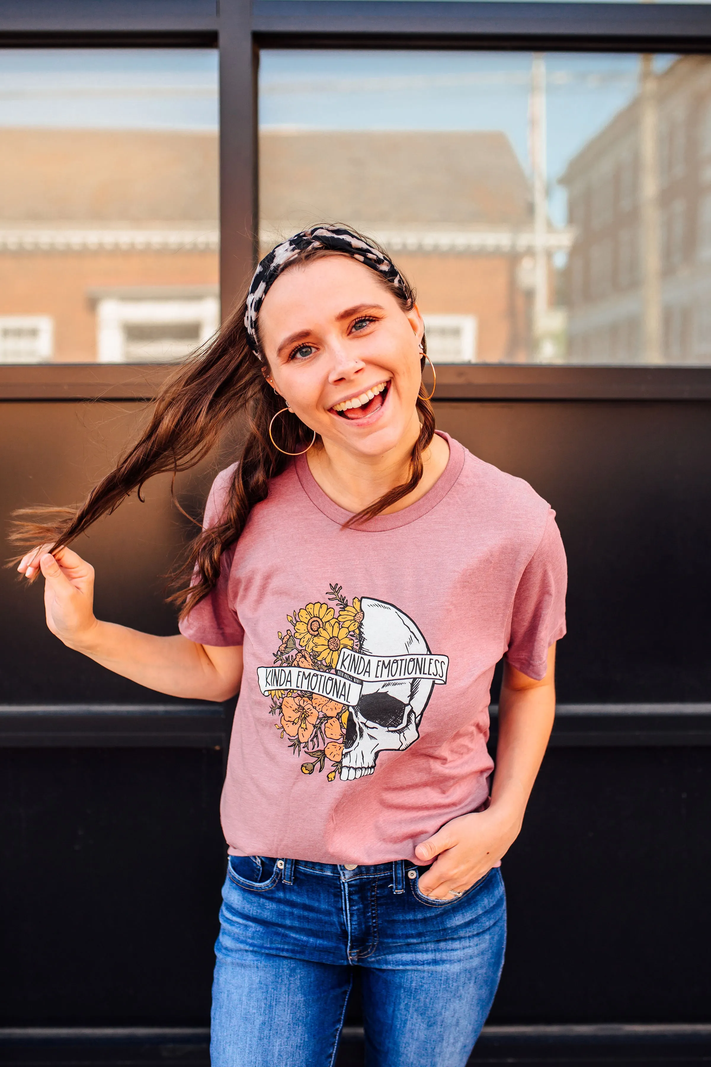 Kinda Emotional Kinda Emotionless © Unisex Top (Heather Mauve)