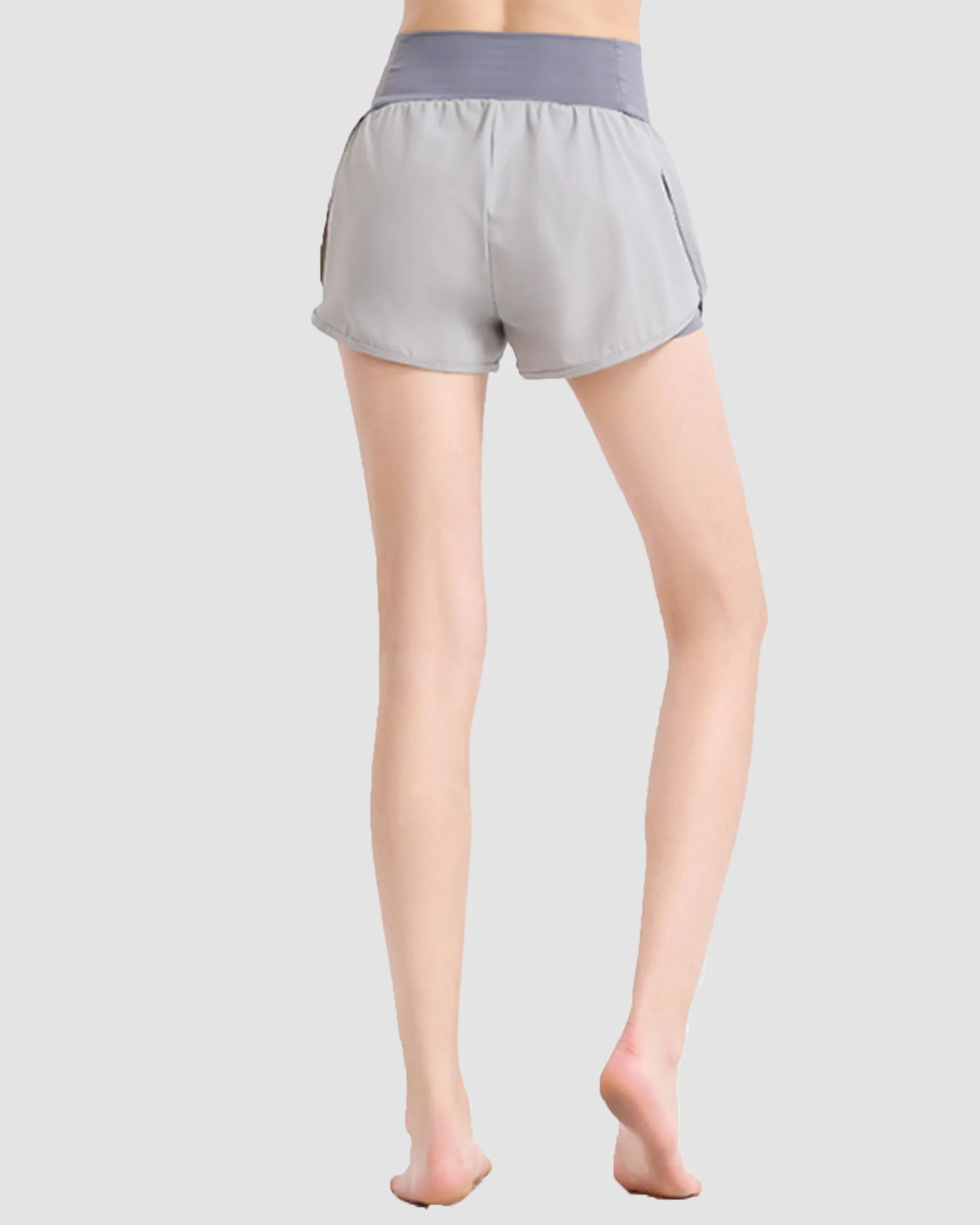 Knit Waistband Athletic Shorts High Waist