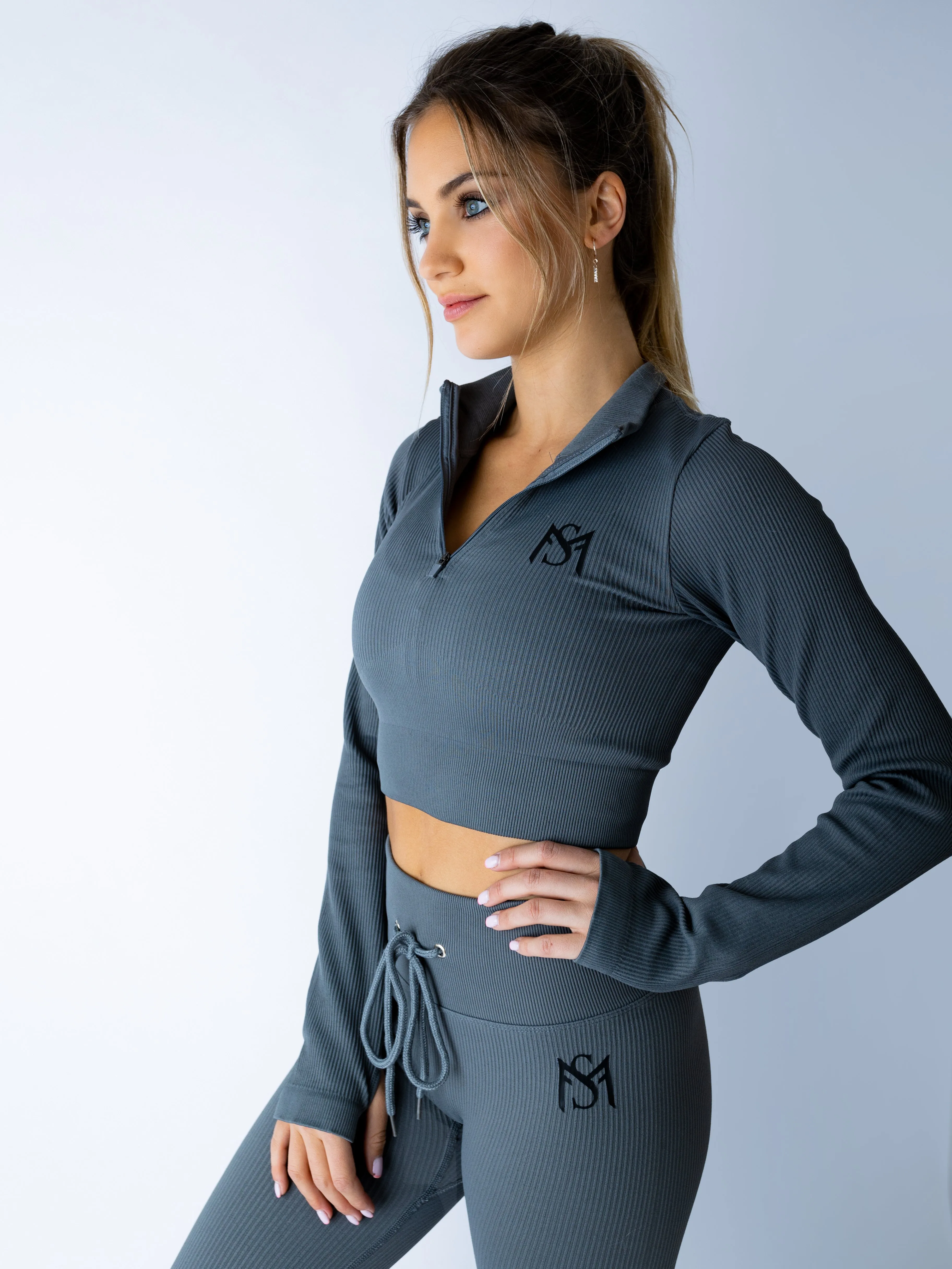 Lace Collection Grey Long Sleeve