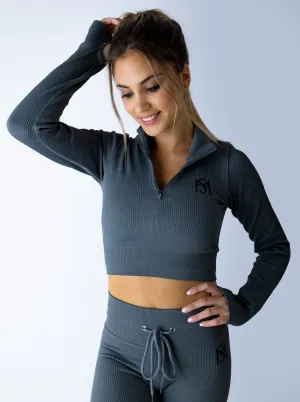 Lace Collection Grey Long Sleeve