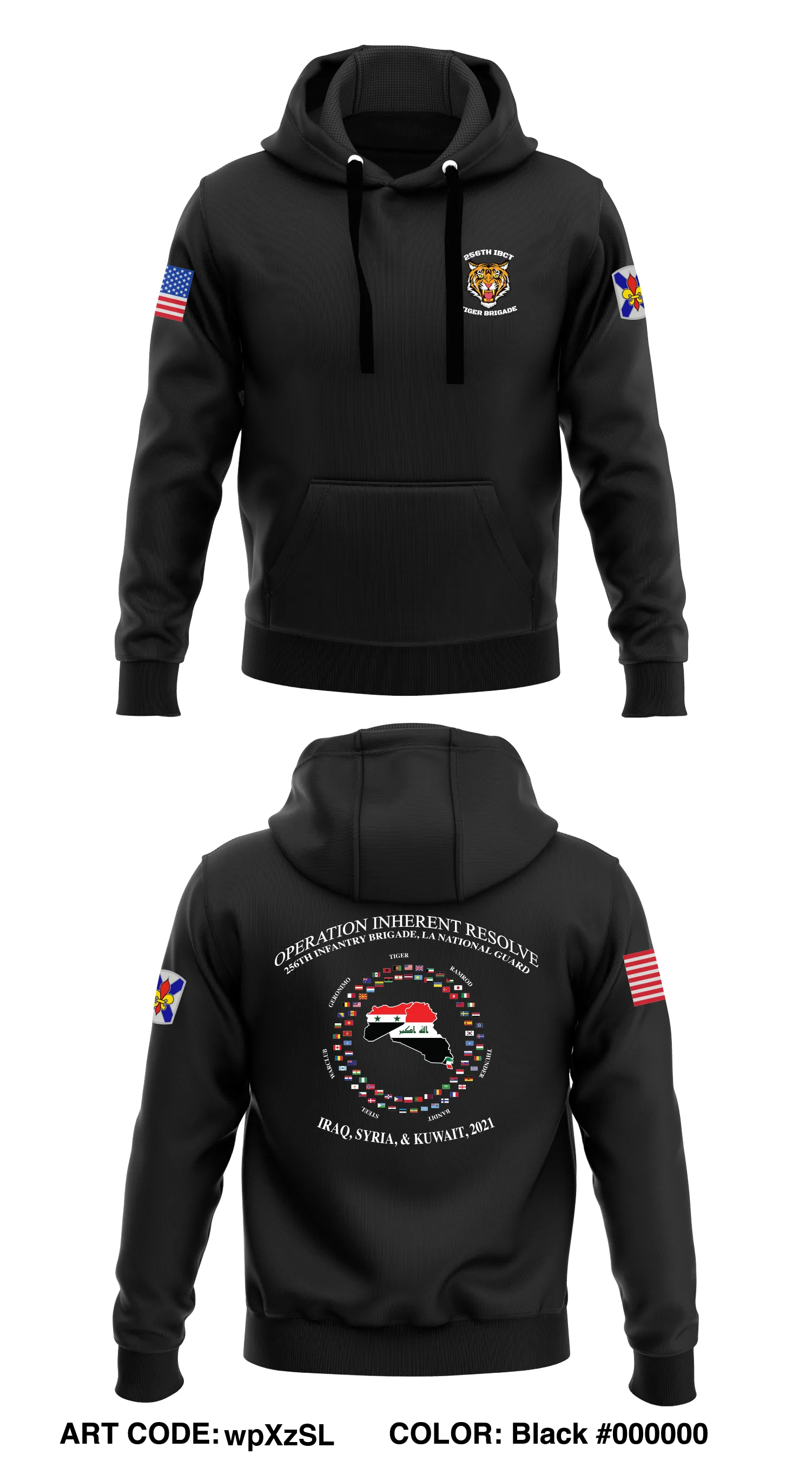 LANG 256th IBCT Store 1  Core Men's Hooded Performance Sweatshirt - wpXzSL