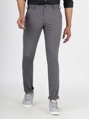 Light Grey Solid Venice Fit Casual Trouser | JadeBlue
