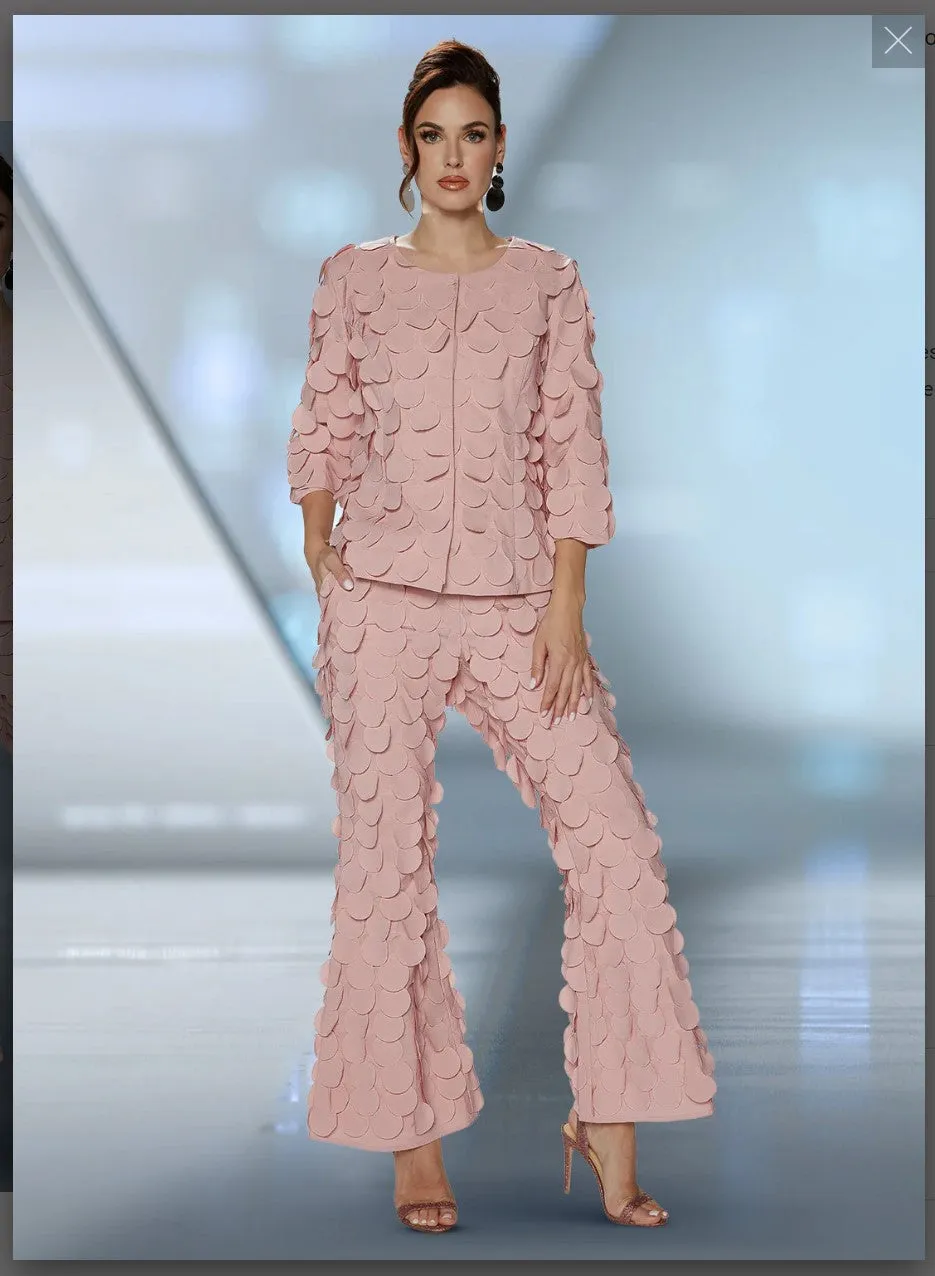Love The Queen 17530 1PC Pants Exclusive Woven Stretch Fabric Designed With Round