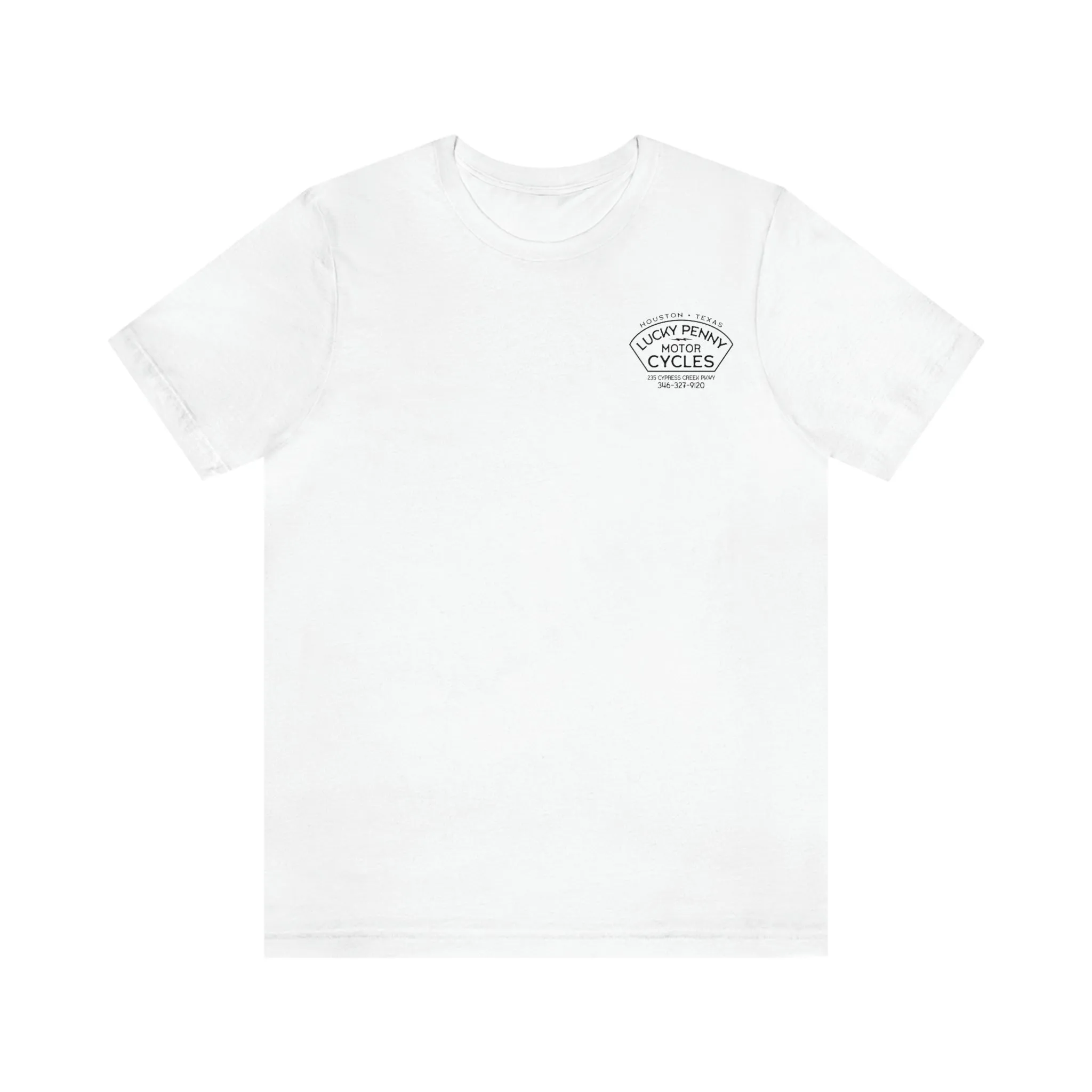 Lucky Penny Cycles Houston Script T-Shirt
