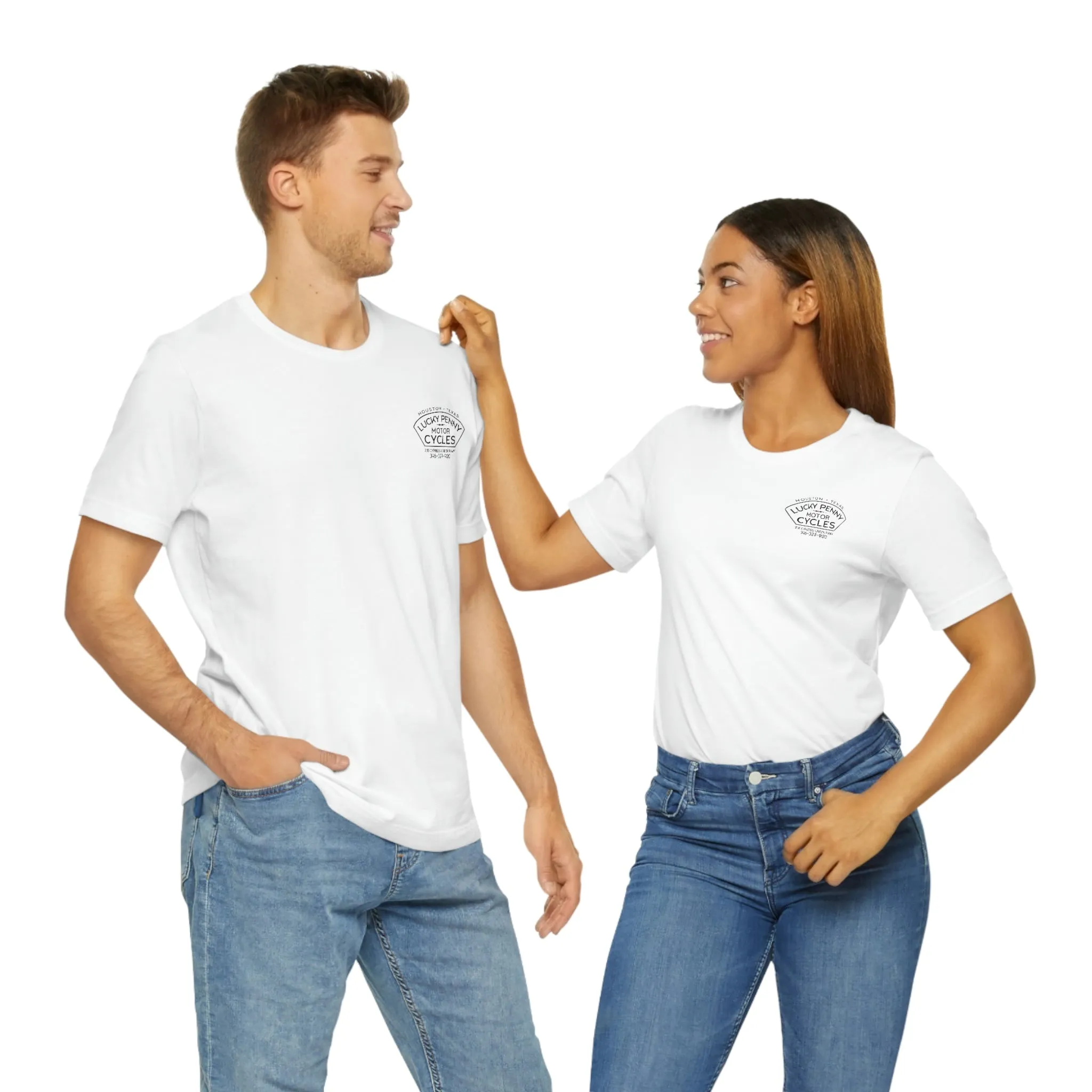 Lucky Penny Cycles Houston Script T-Shirt