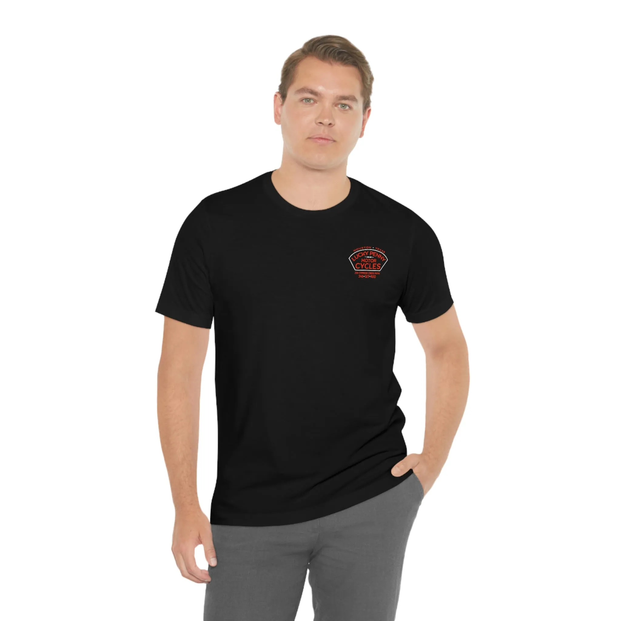 Lucky Penny Cycles Houston Shield Teams T-Shirt