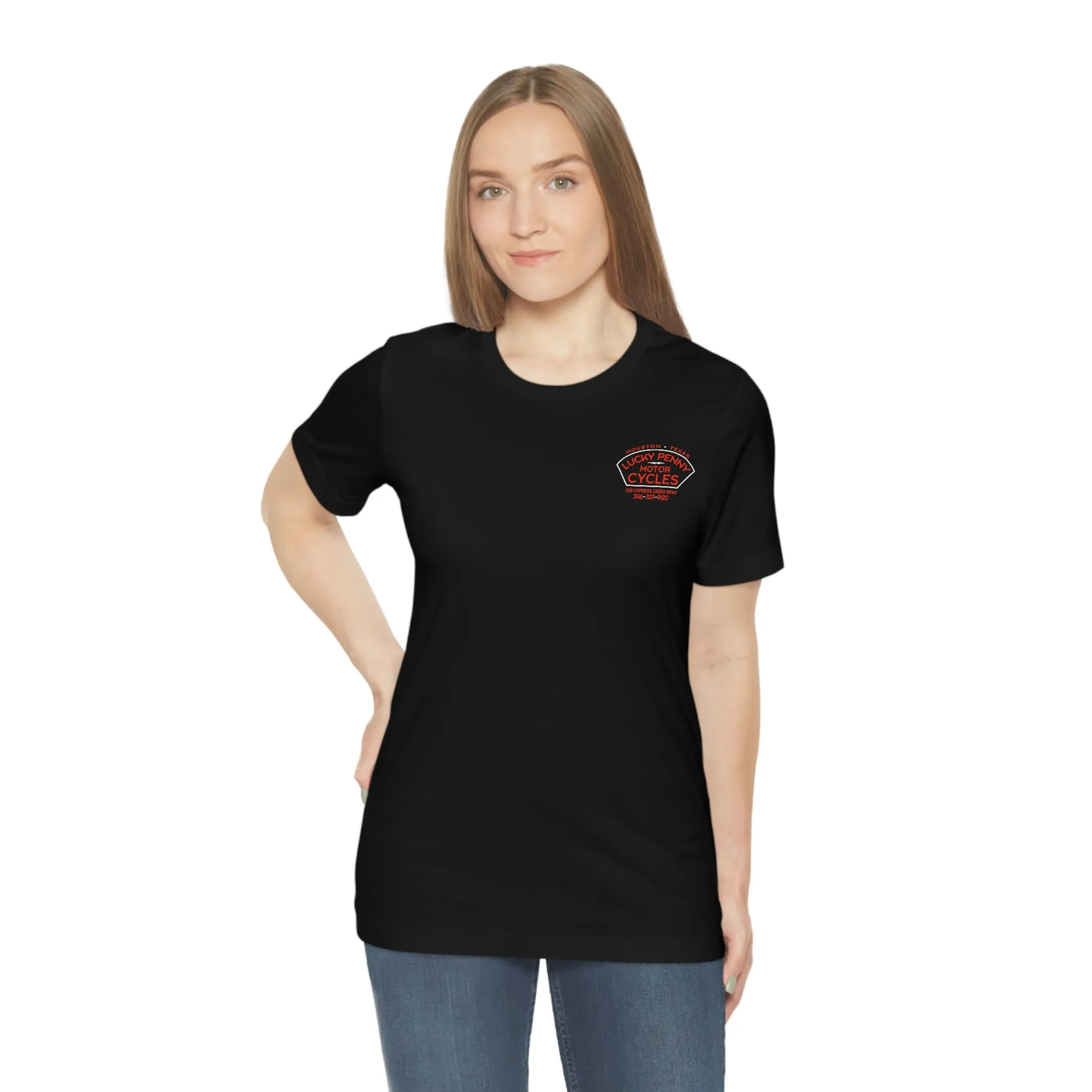 Lucky Penny Cycles Houston Shield Teams T-Shirt