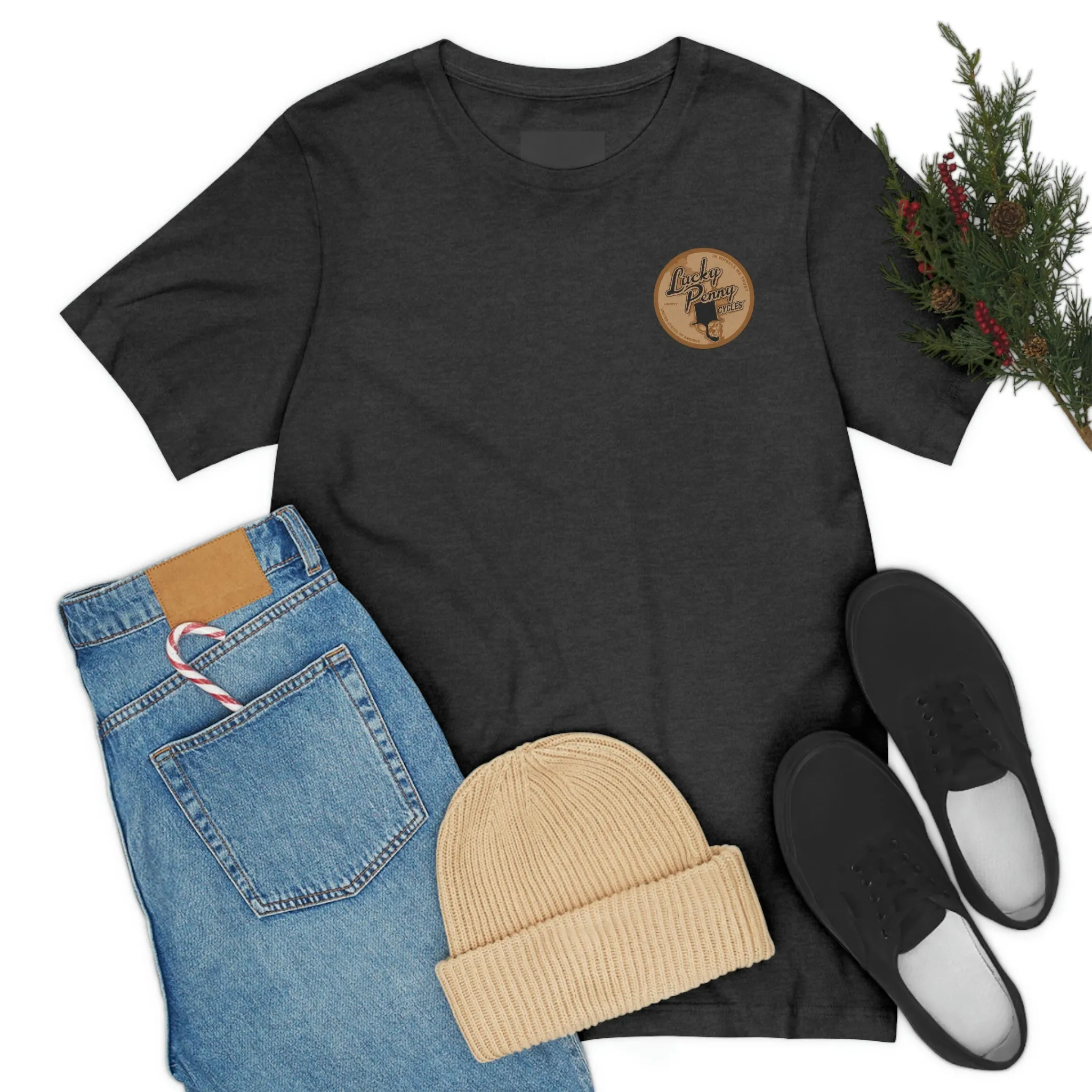 Lucky Penny Cycles Vintage Copper Shield T-Shirt